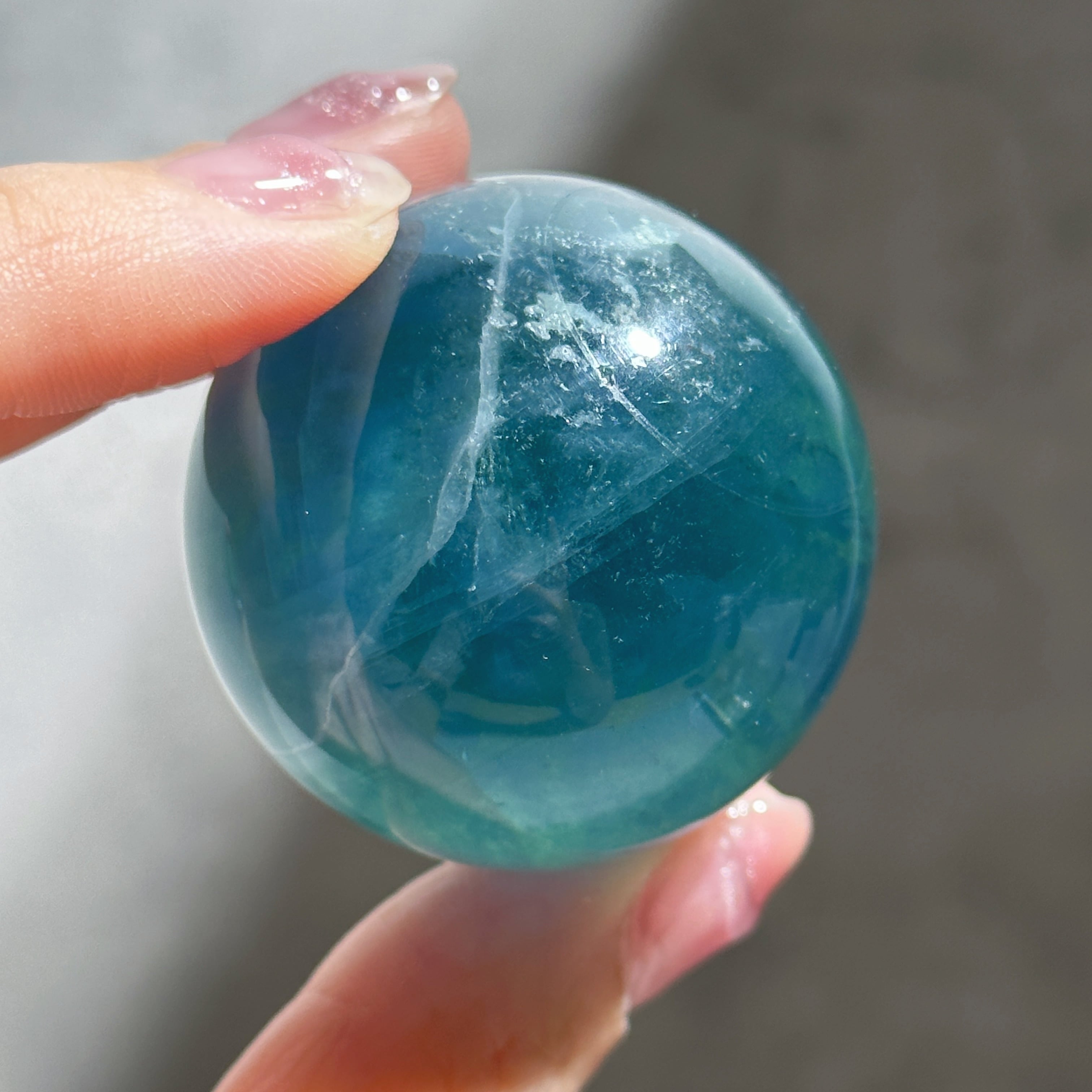 ブルーフローライト スフィア（丸玉）02◇ Blue Fluorite ◇天然石