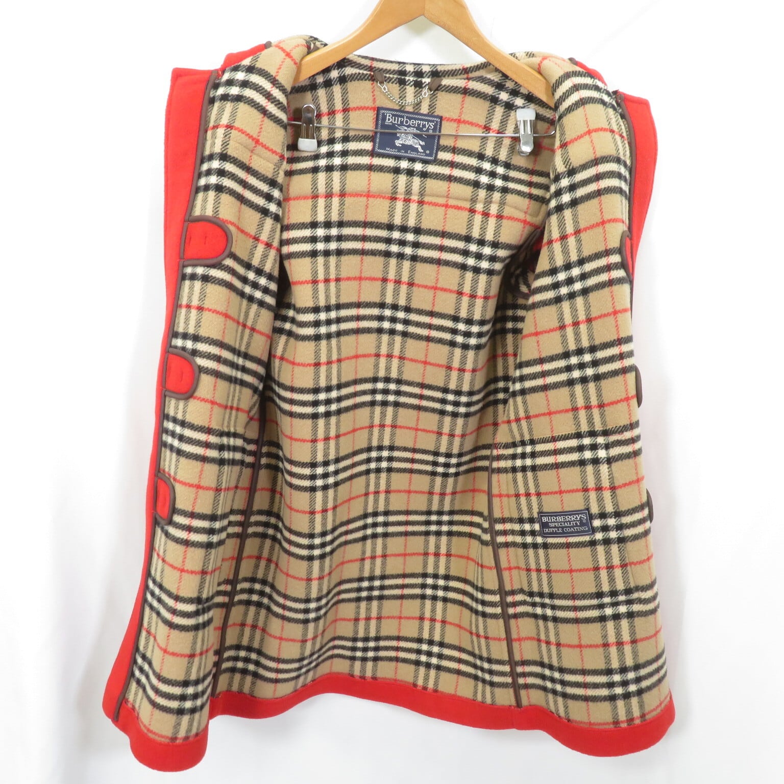 英国製 Burberrys SPECIALITY ダッフルコート チェック裏地 size06REG