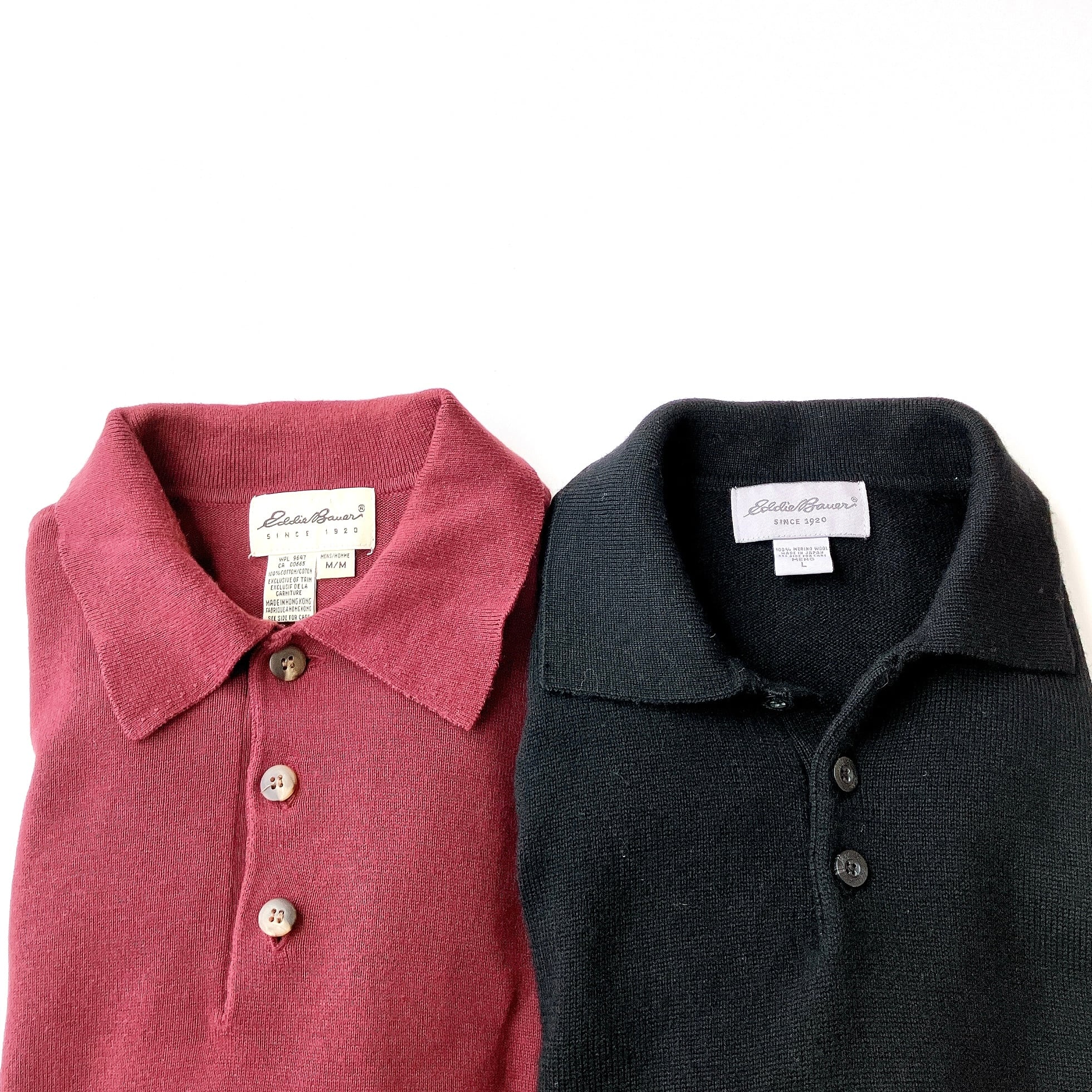 early00's Eddie Bauer wool knit polo 
