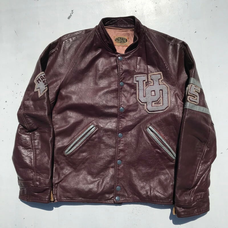 超レア ☆希少 Vintage☆レザー スタジャン 1982年製 US製 AL期 DeLONG