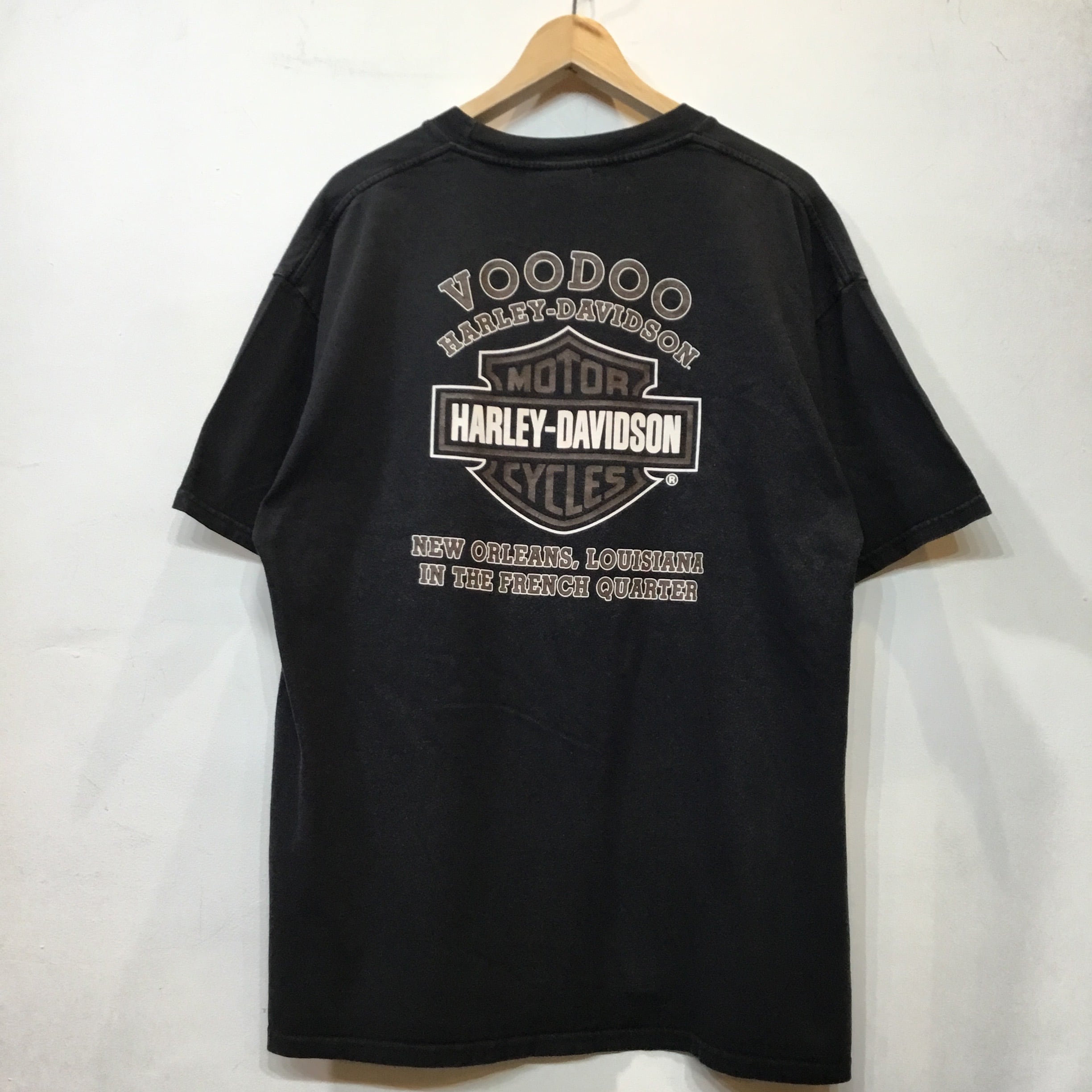 Harley-Davidson ハーレーダビッドソン 半袖Tシャツ 黒T バイク 両面