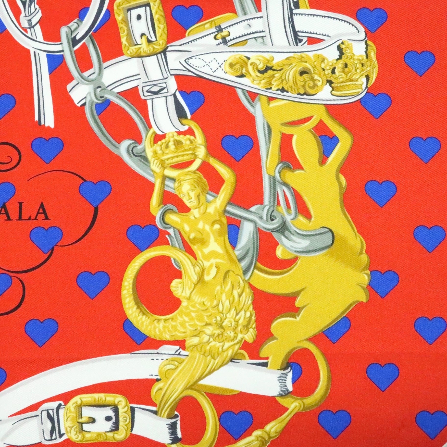エルメス HERMES/スカーフ カレ90 ブリッド・ドゥ・ガラ・ラブ BRIDES