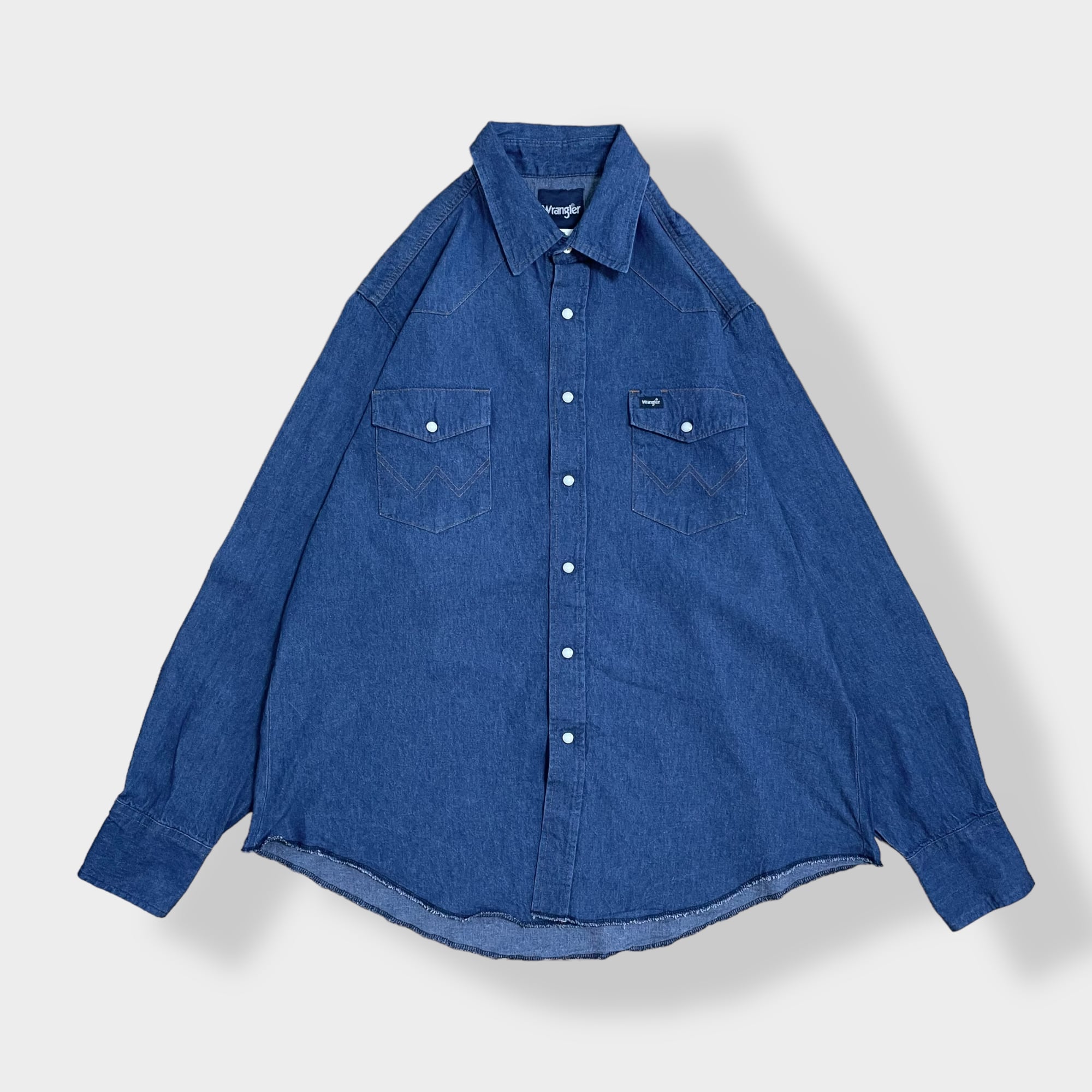 Wrangler】ウエスタンデニムシャツ デニムシャツ ウエスタンシャツ