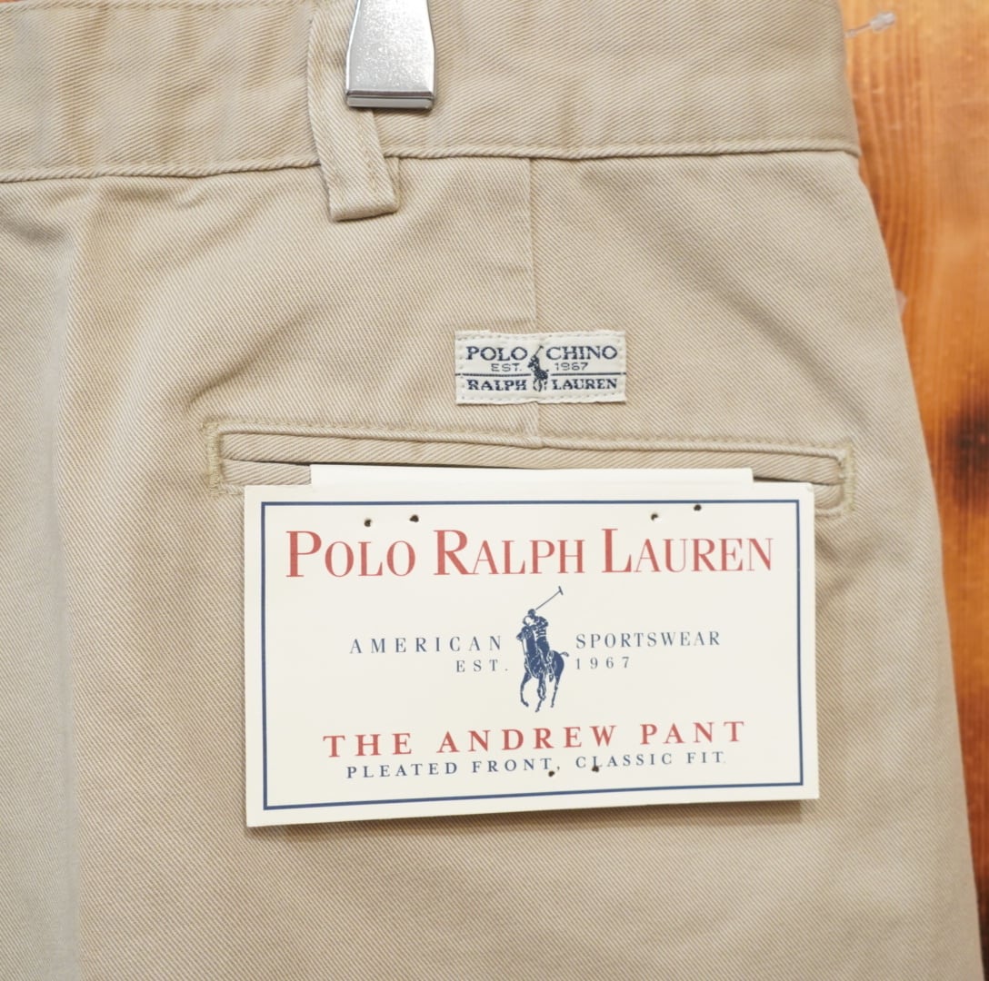 90s デッドストック ralphlauren polochino チノパン W36 ラルフ