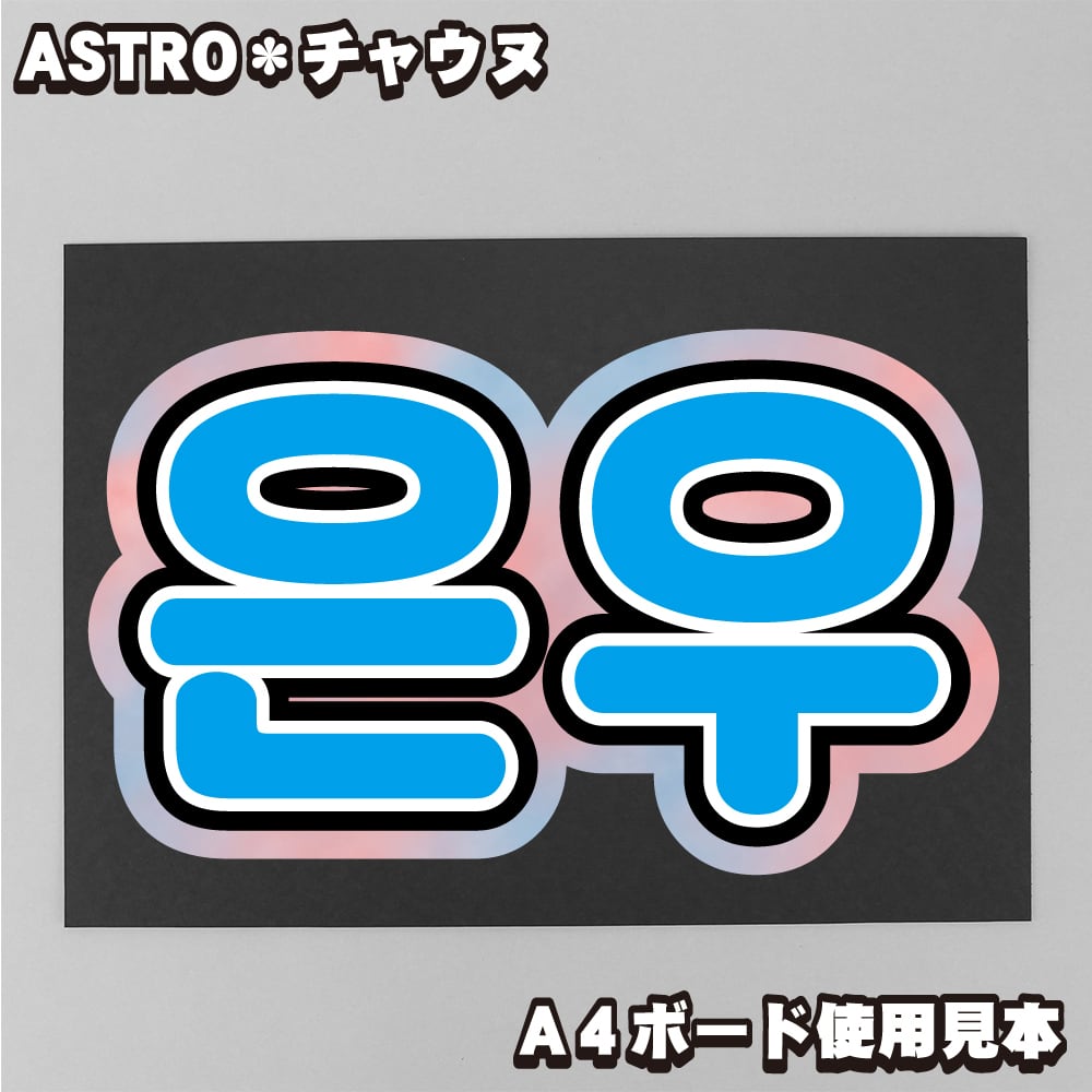 おまとめ中チャウヌネームラメピンバッジ ボード＆うちわ文字】은우