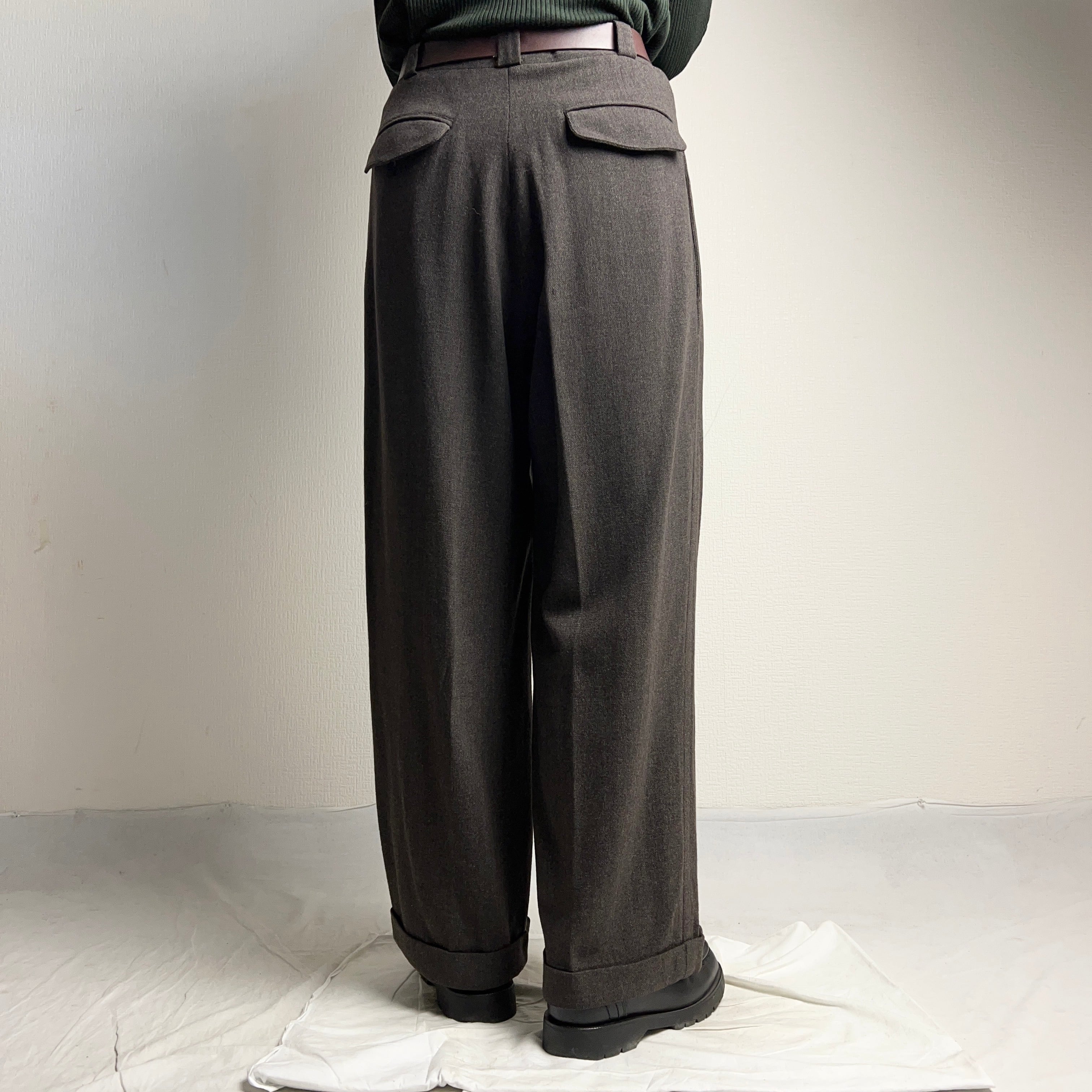 giorgio armani wool wide slacks 鈴木大志 giorgio armani wool wide
