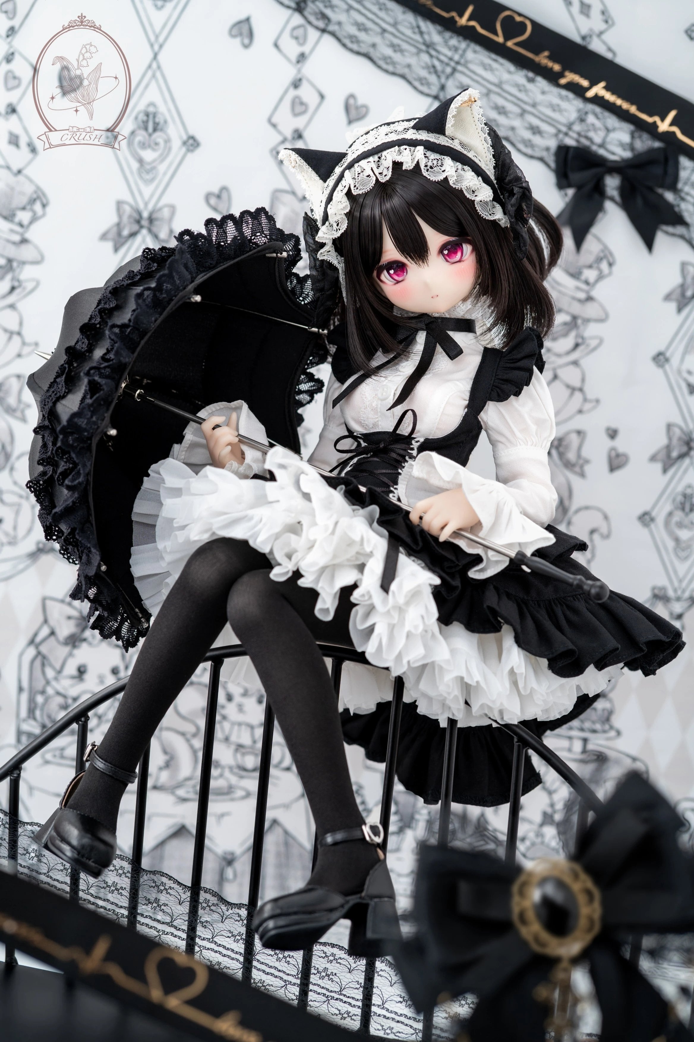 撮影用！crush 微 傘 ミニチュア 模型 BJD 1/4 1/3 mdd MSD CD2 KUMAKO