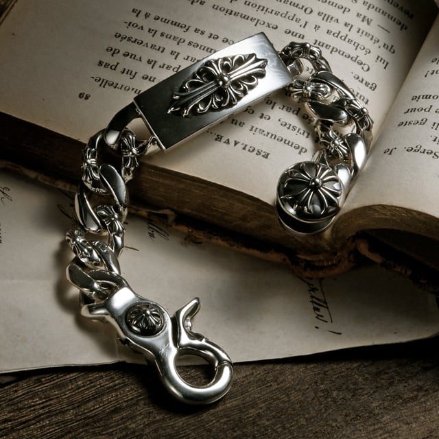 CHROME HEARTS クロムハーツ Bracelet ブレスレット】フローラルクロス
