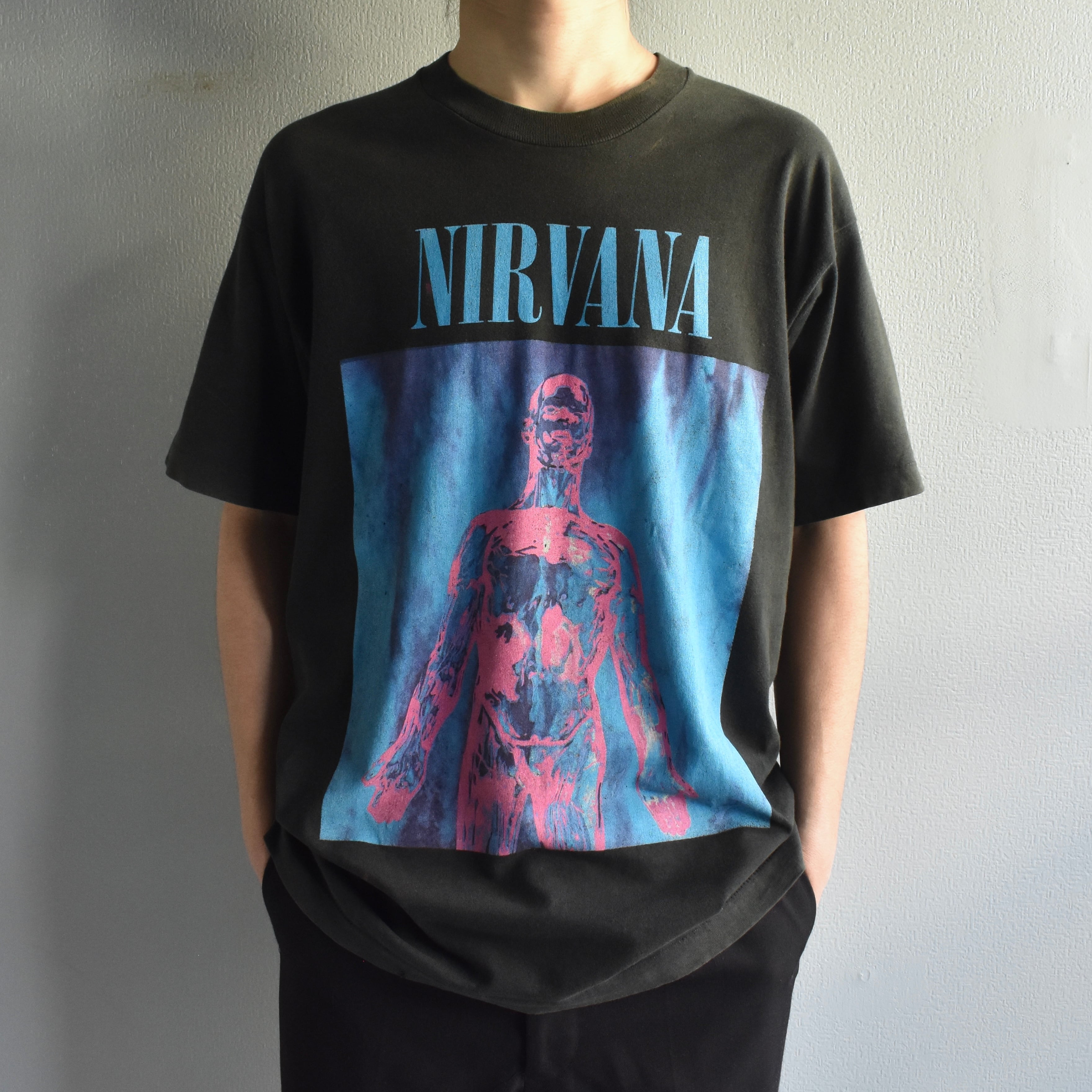 VINTAGE】“NIRVANA”『SLIVER』 90's~ Double Side Printed Rock T