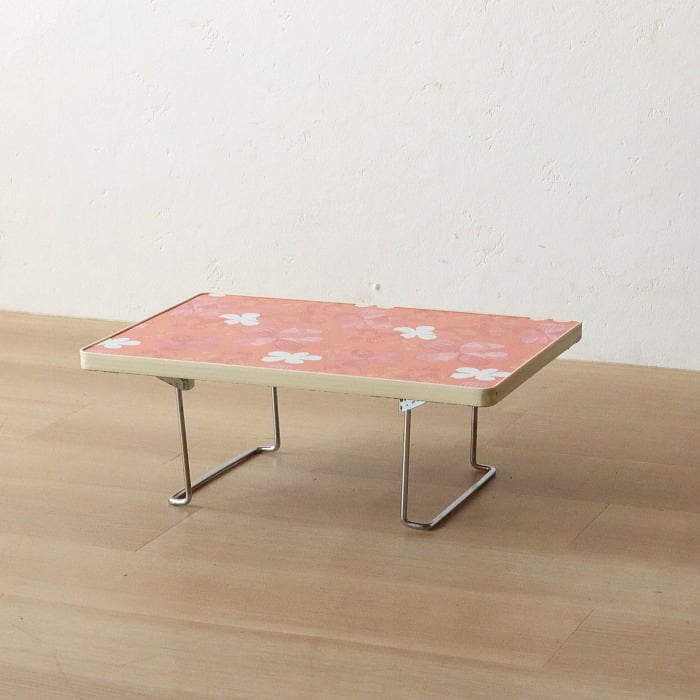 アンティーク 昭和レトロ ポップ 古家具 折り畳み トレー 花柄 | RENOKA