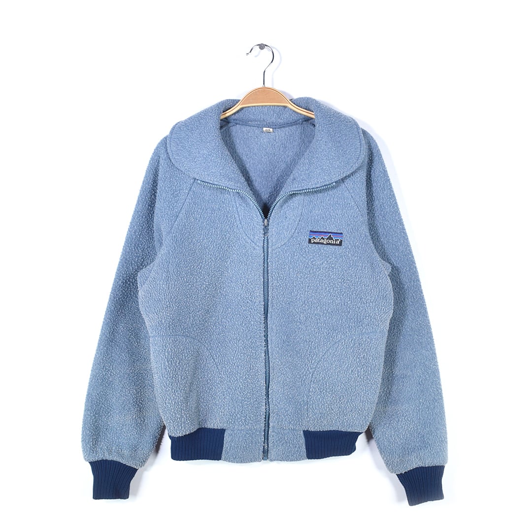 80s パタゴニア デカタグ ヴィンテージ フリースジャケット 青灰