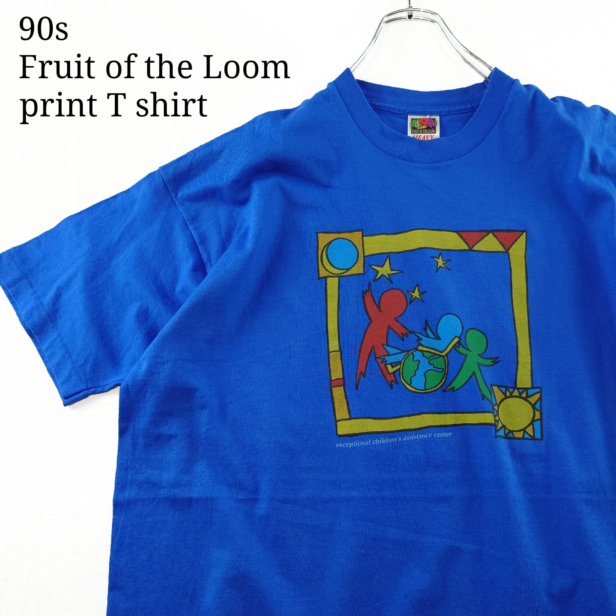 90s・USA製】フルーツオブザルーム プリントTシャツ シングルステッチ