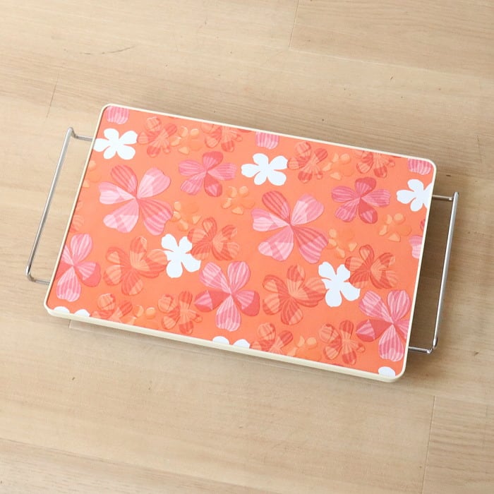 アンティーク 昭和レトロ ポップ 古家具 折り畳み トレー 花柄 | RENOKA