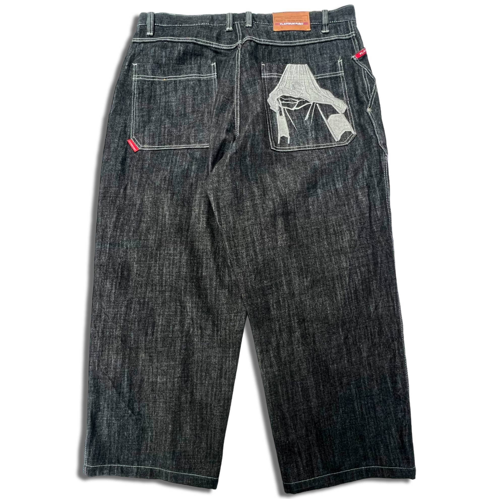 00s プラチナムフブ デニムセットアップ 2XL 42 ストリート Platinum