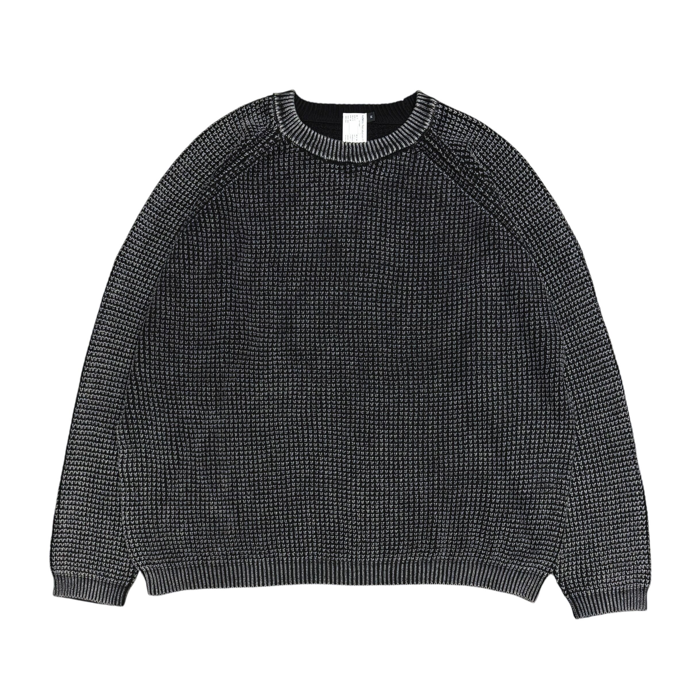 A.R.P.®︎ Washed Cotton Mineral Breach Waffle Sweater Black Olive