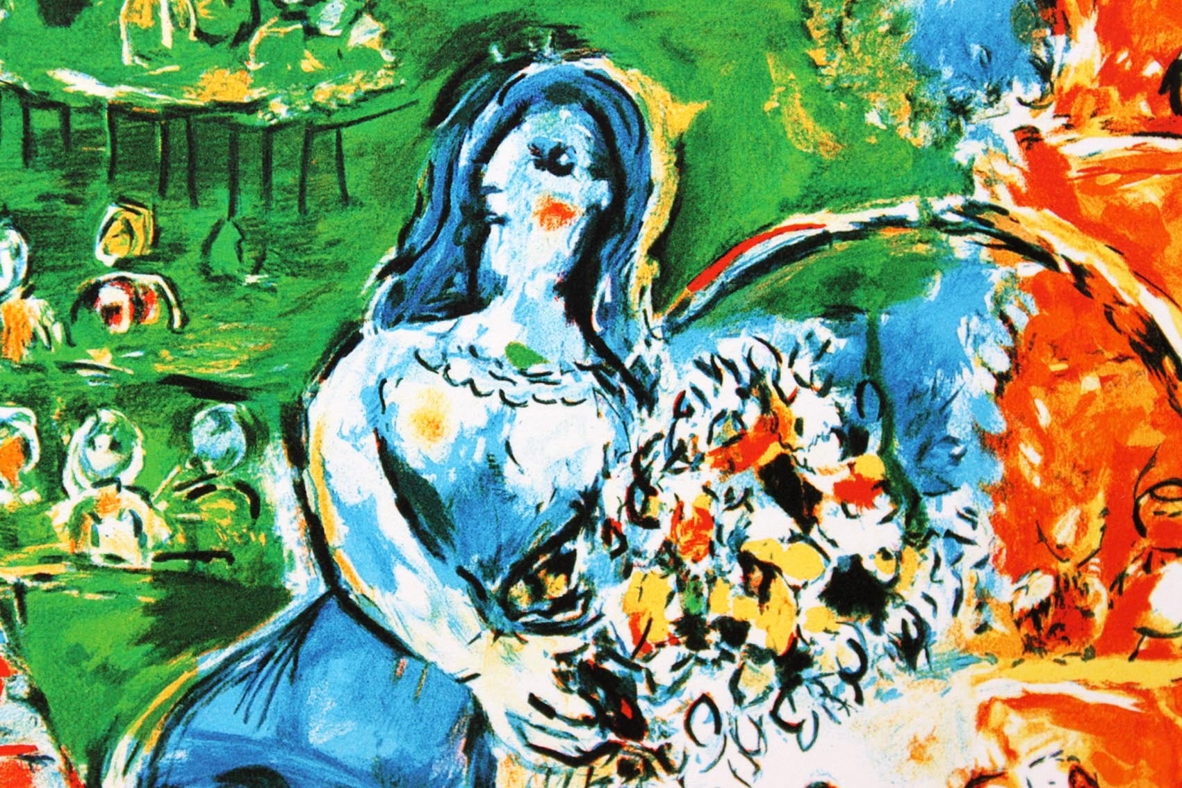 マルク シャガール絵画「サーカスの騎手」額縁4色選択可能 作品証明書
