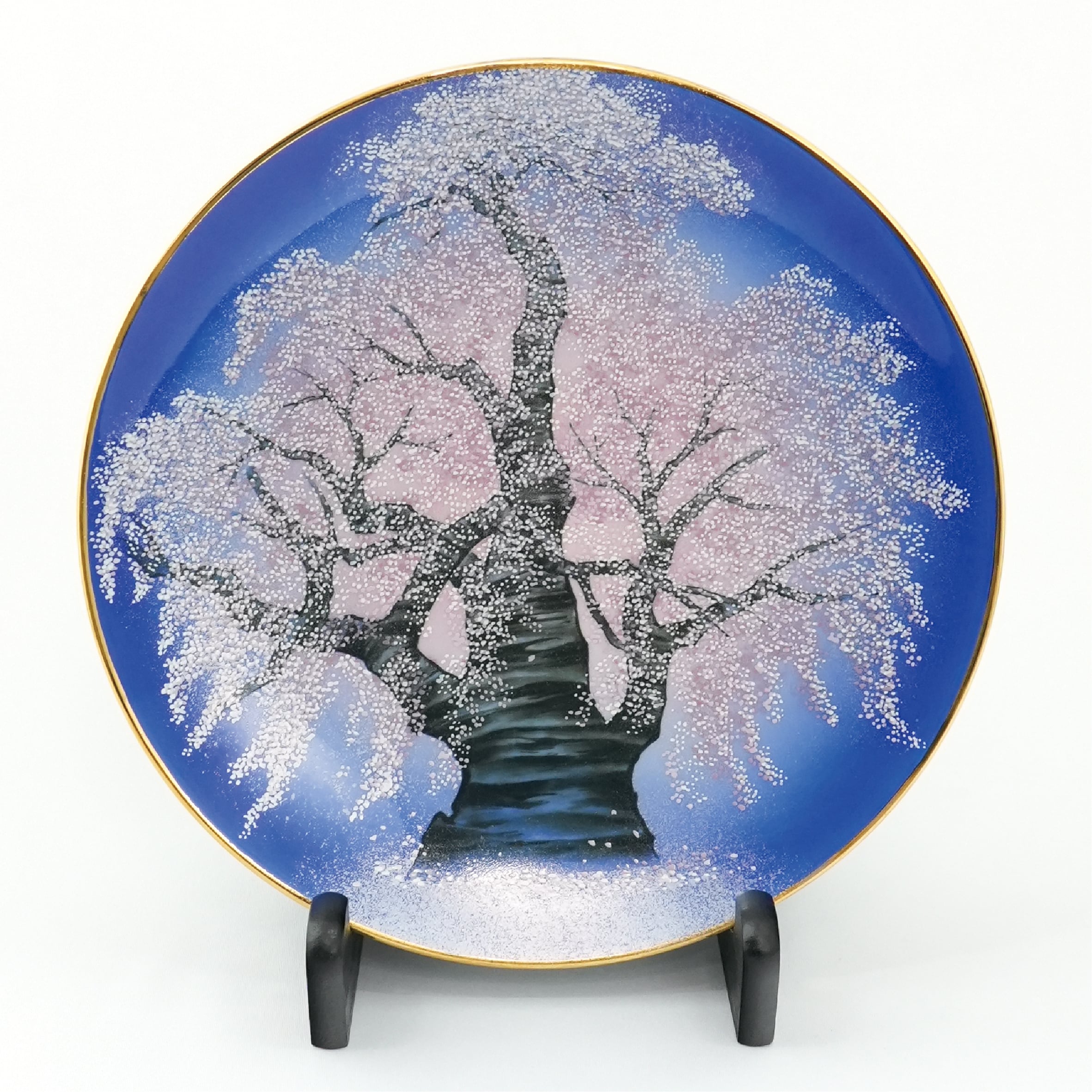 飾り皿 夜桜絵 | 金龍窯 有田焼通販 online shop