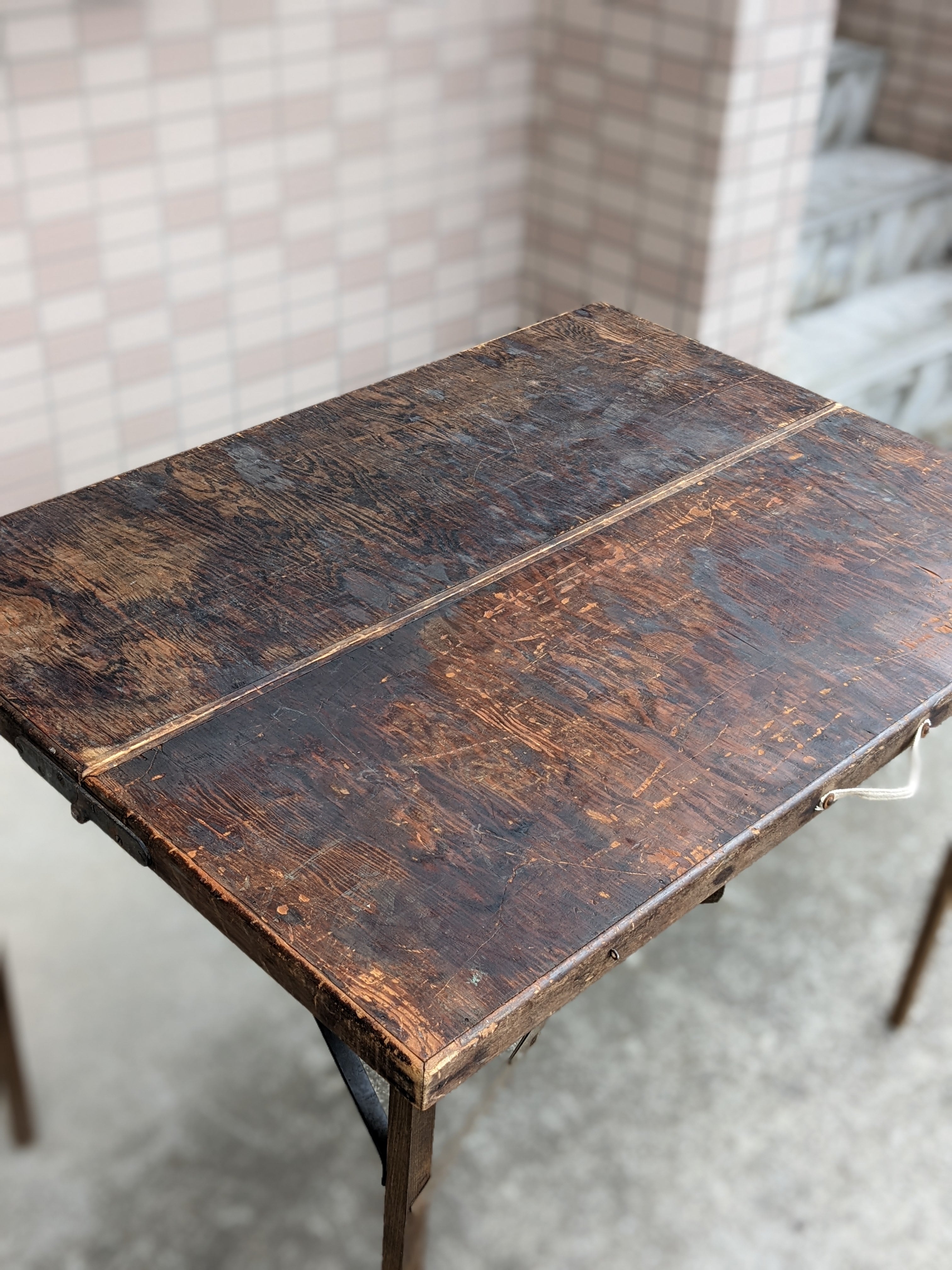 Vintage Wood Folding Table Antique CampTable ビンテージ 木製