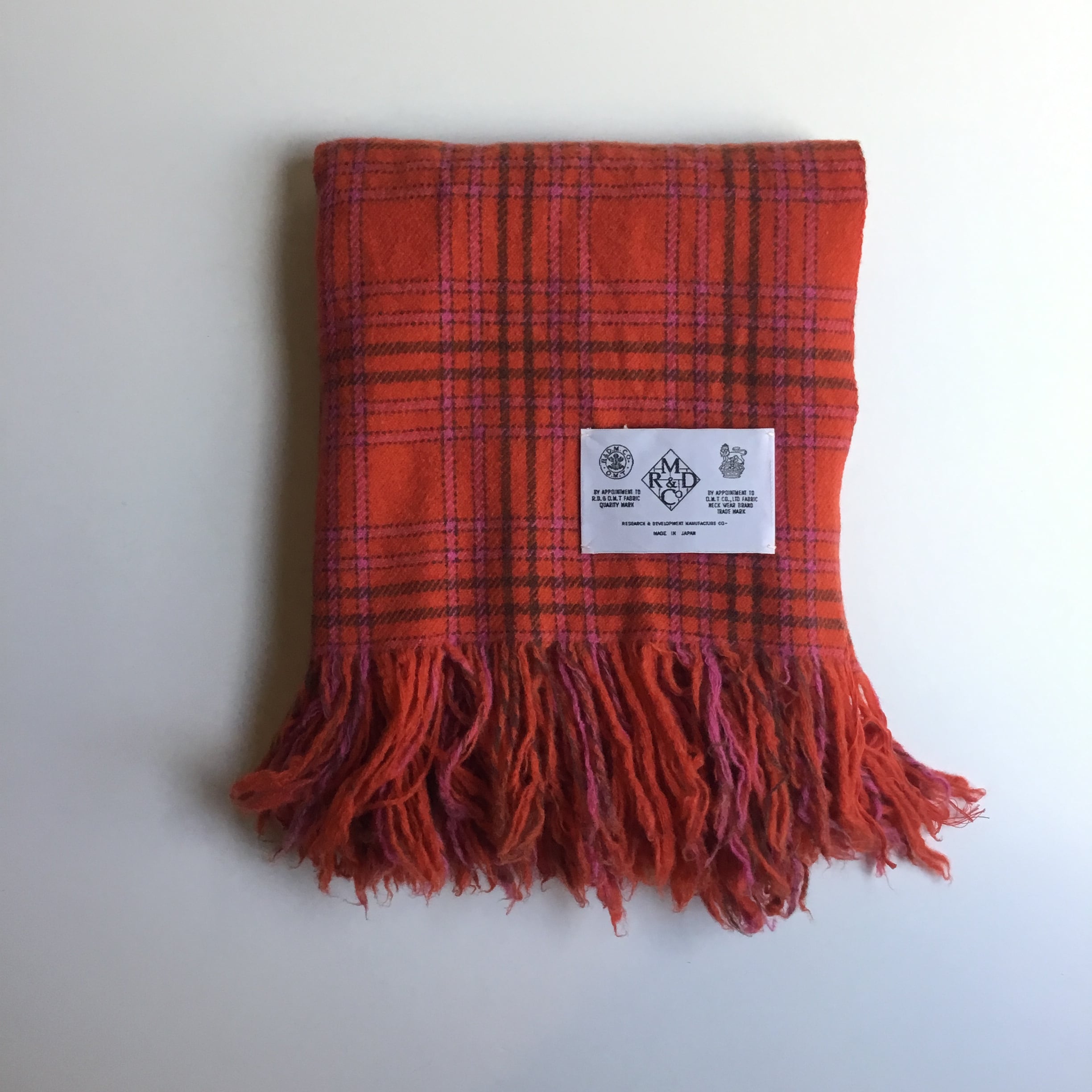 R&D.M.Co-/OLDMAN'S TAILOR チェックブランケット check blanket #5891