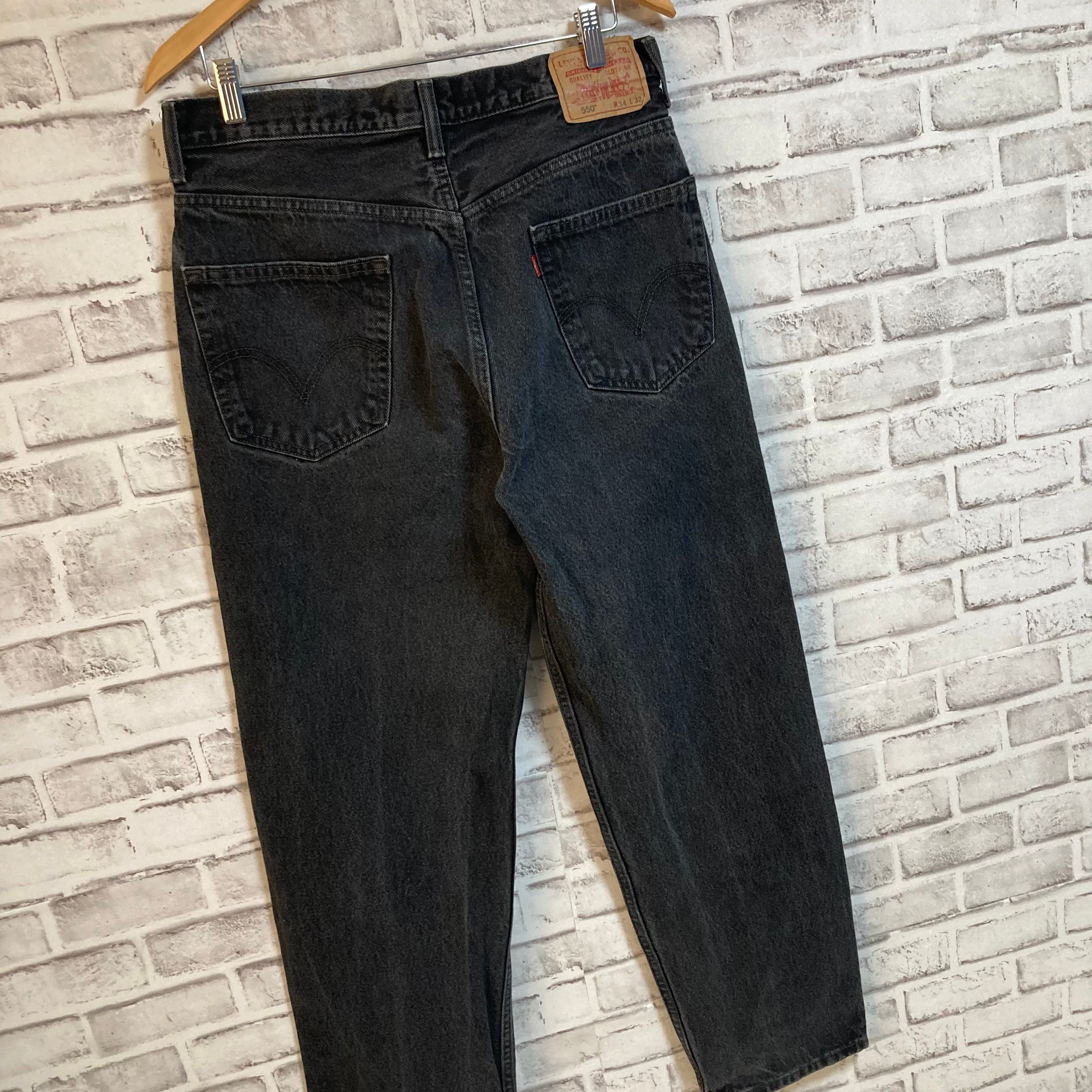 Levi's 550】W34×L32 Denim Jeans リーバイス 550 ブラックデニム
