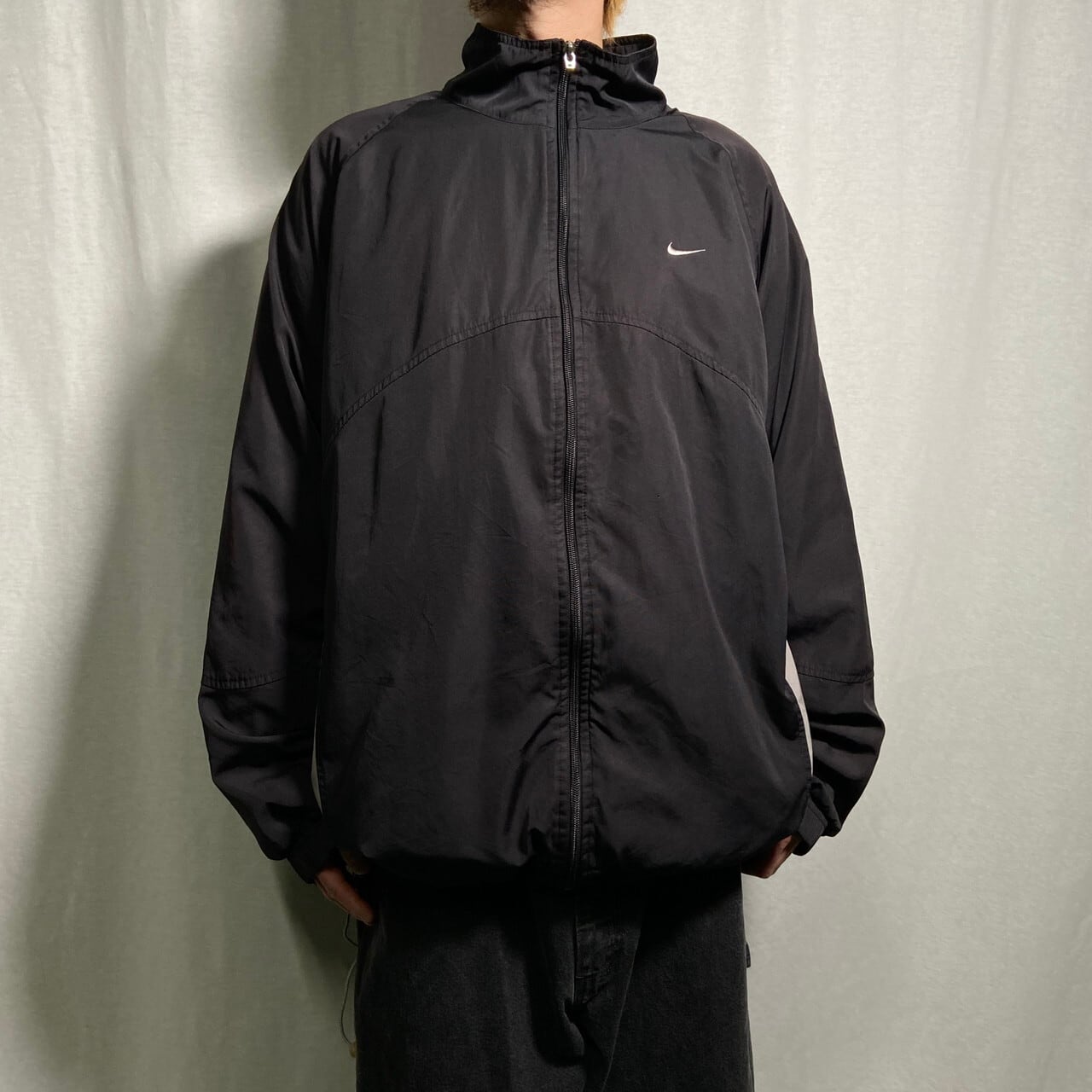 00年代 NIKE ナイキ ナイロンジャケット トラックジャケット メンズXL