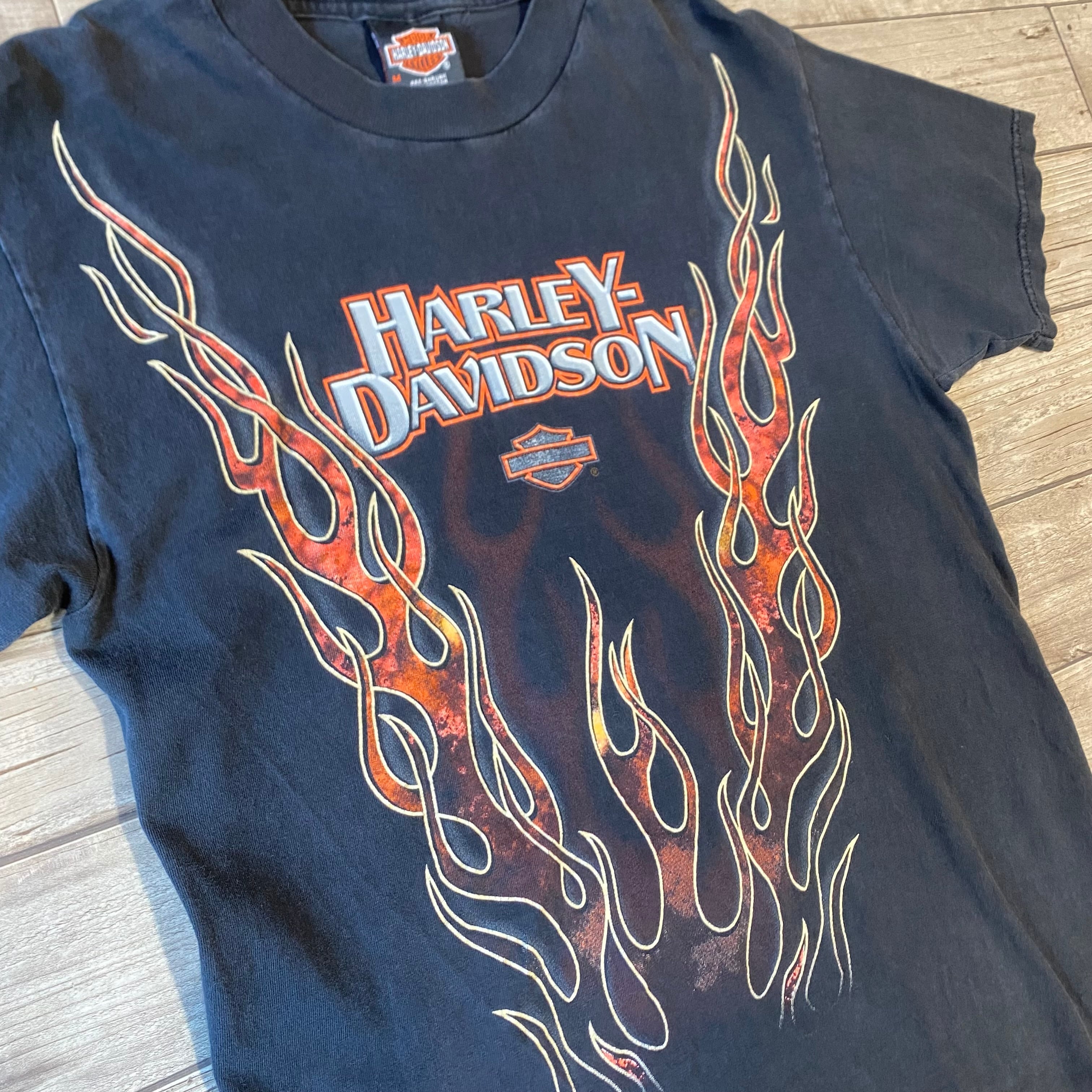 VINTAGE 90S HARLEY DAVIDSON T-SHIRT フレイムパターン M | C H I L L