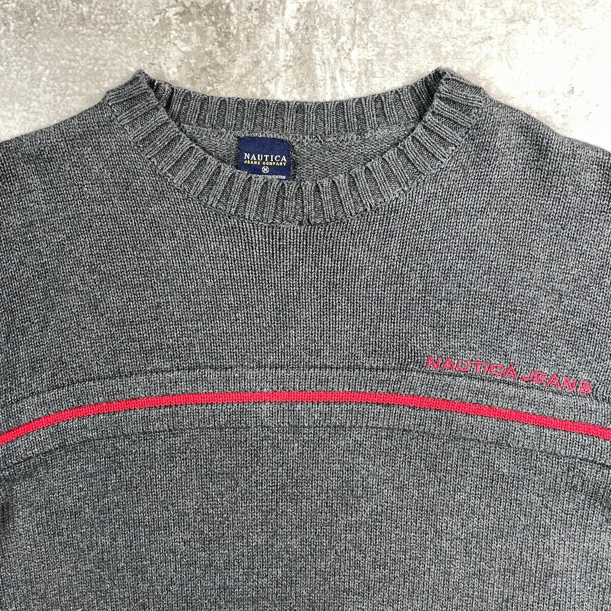 NAUTICA JEANS CO. ノーティカ コットンニットセーター メンズM 古着