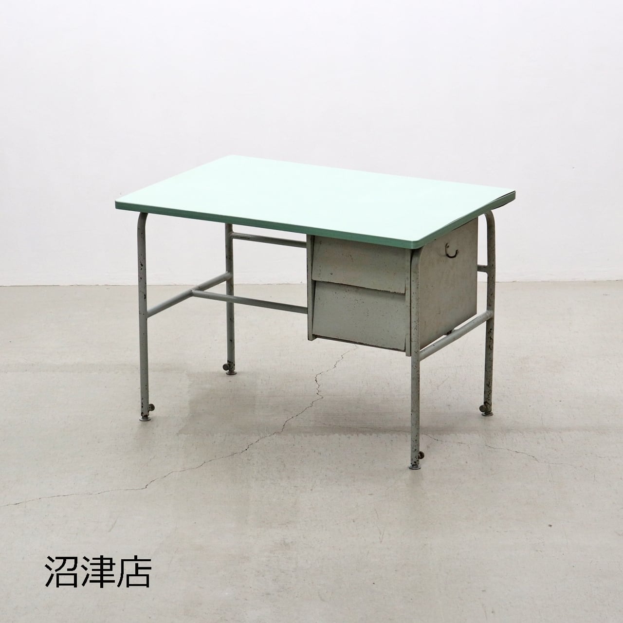 KOKUYO インダストリアル スチール デスク レトロ 両袖机 オフィス 鍵
