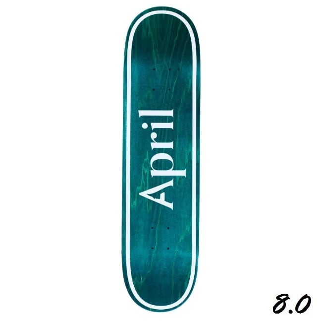 April Skateboards OG Logo 8.0 x 31.91 インチ Skateboard Deck Mint