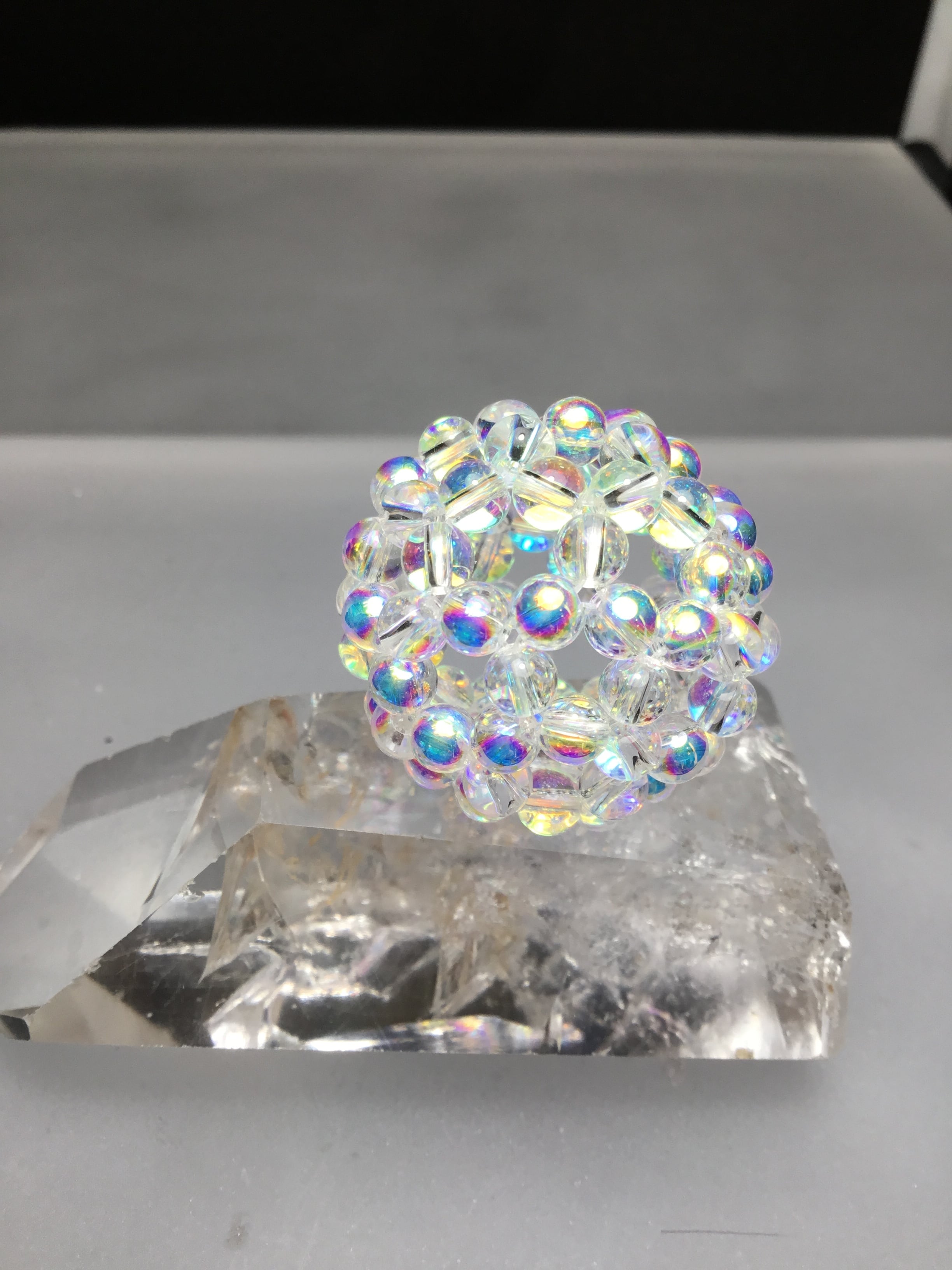 神聖幾何学フラーレン水晶✨水晶オーラ4mm✨宇宙エネルギー✨美しい
