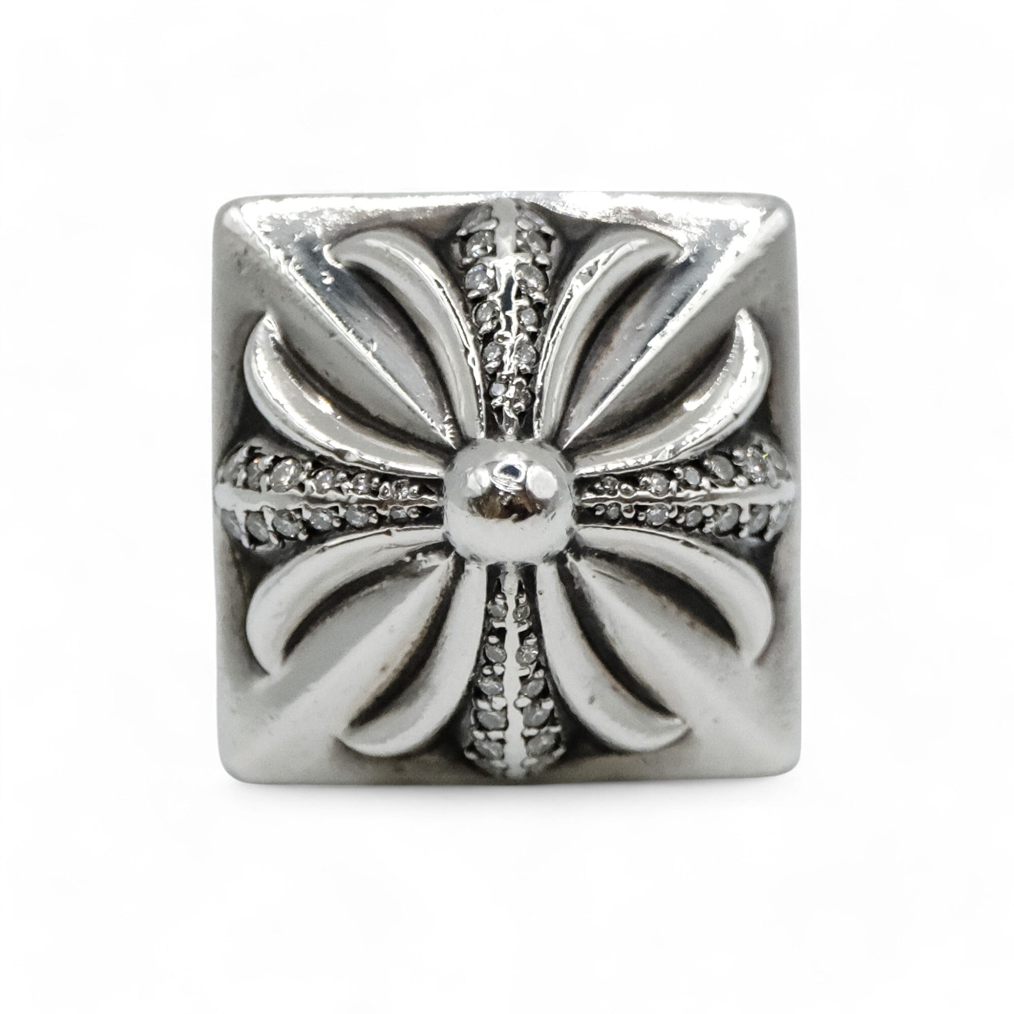 CHROME HEARTS クロムハーツ CHプラス ピラミッド ダイヤモンド パヴェ