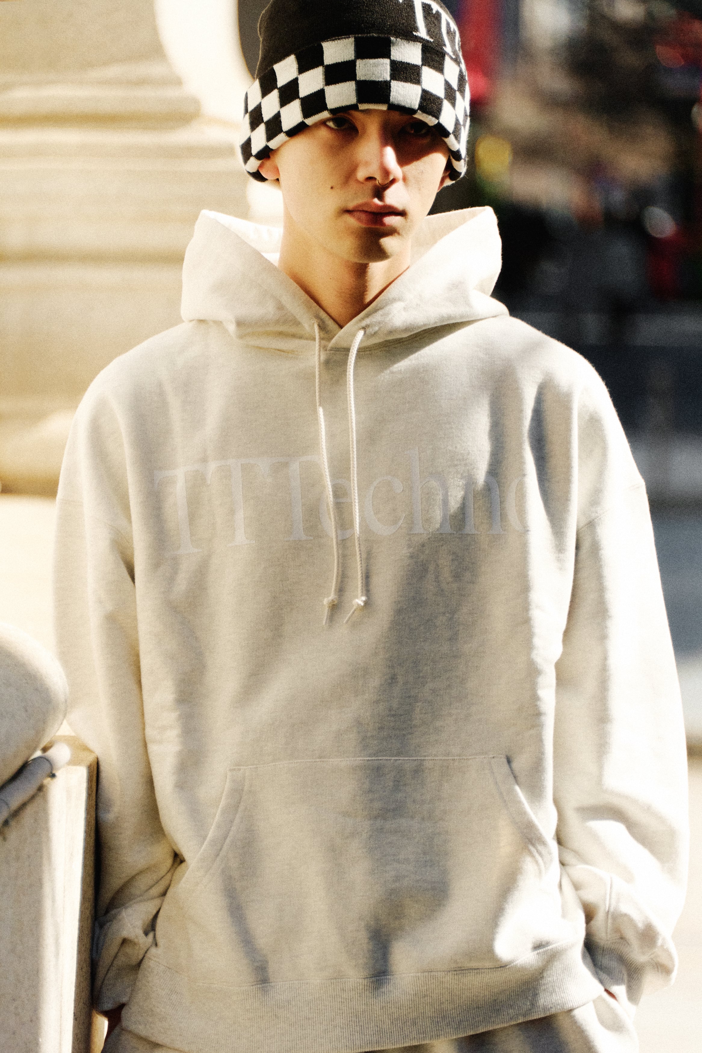 TTT×ICE & TECHNO logo hoodie（GREY） | TTTMSW