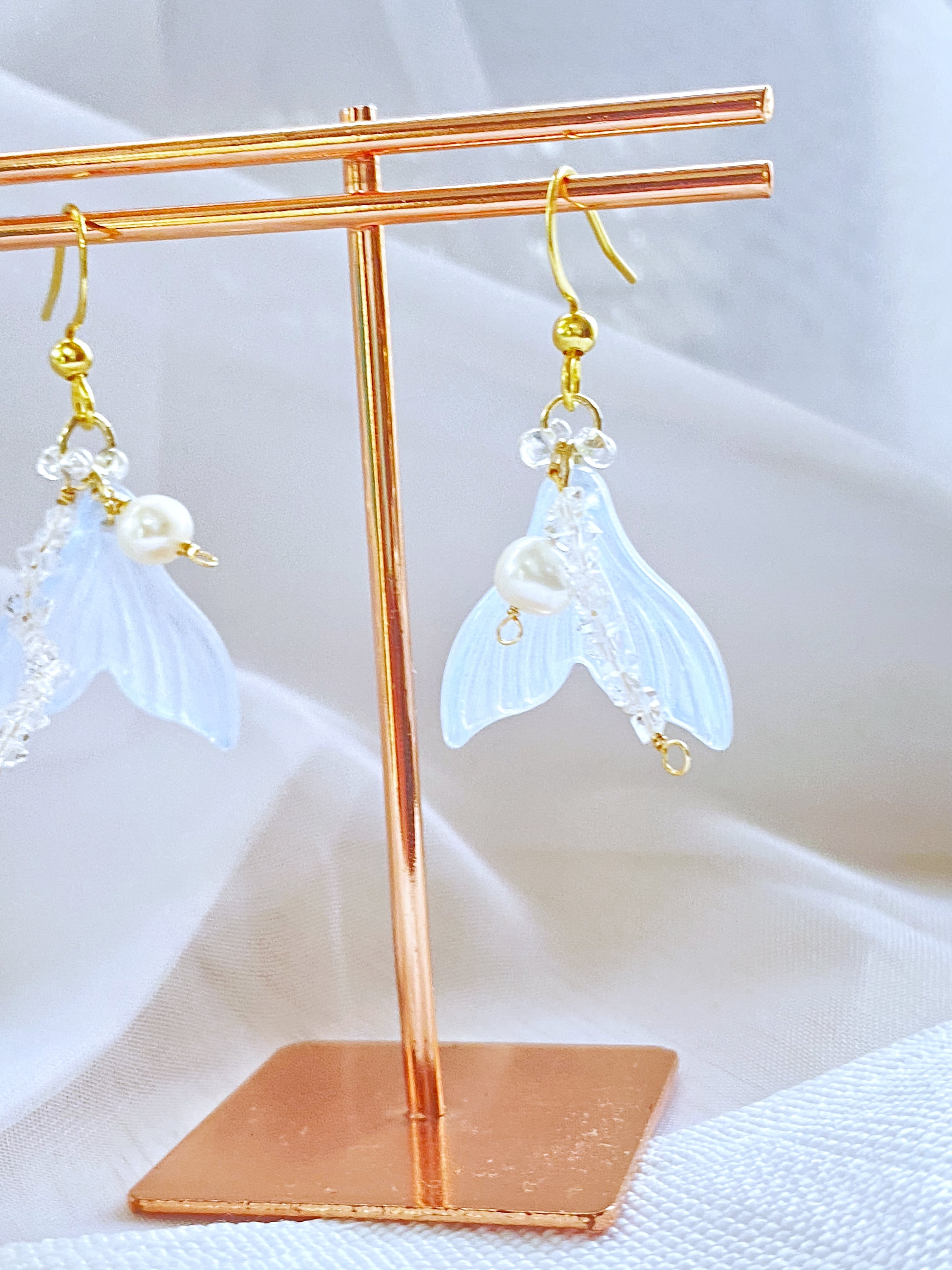 波しぶきと人魚 ピアス・イヤリング | Kazahana