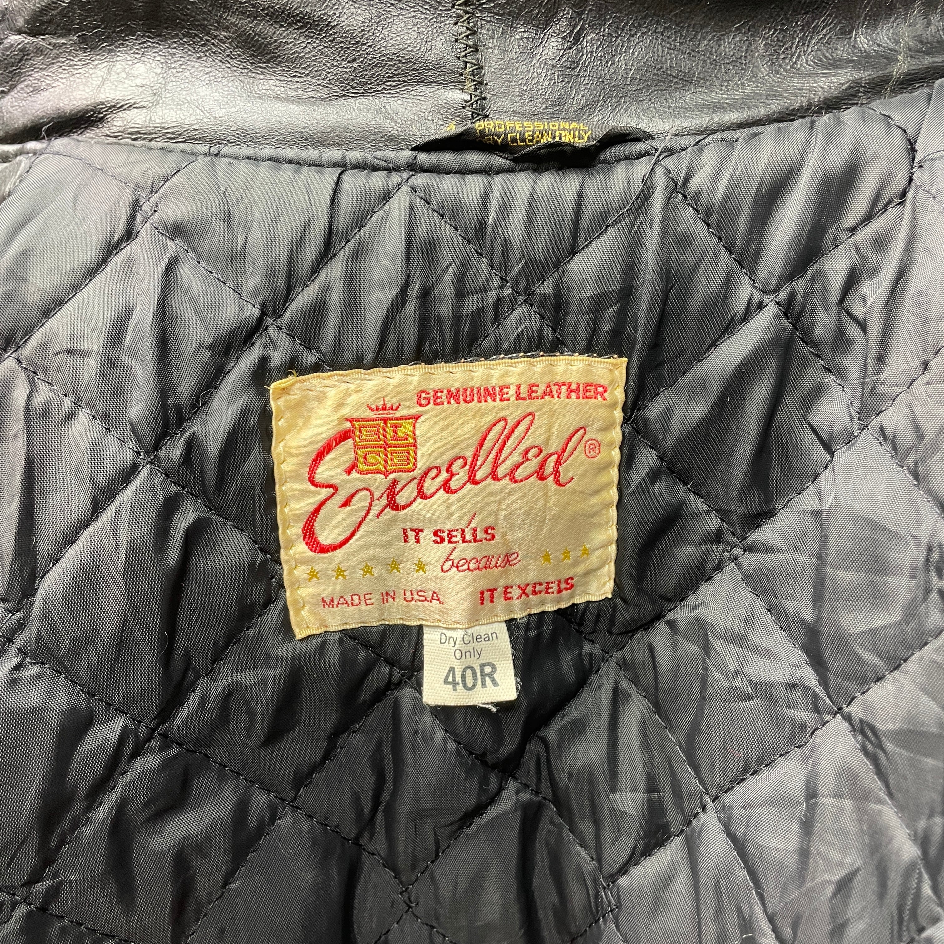 70年代 USA製 EXCELLED アメリカン ダブルライダースジャケット メンズ
