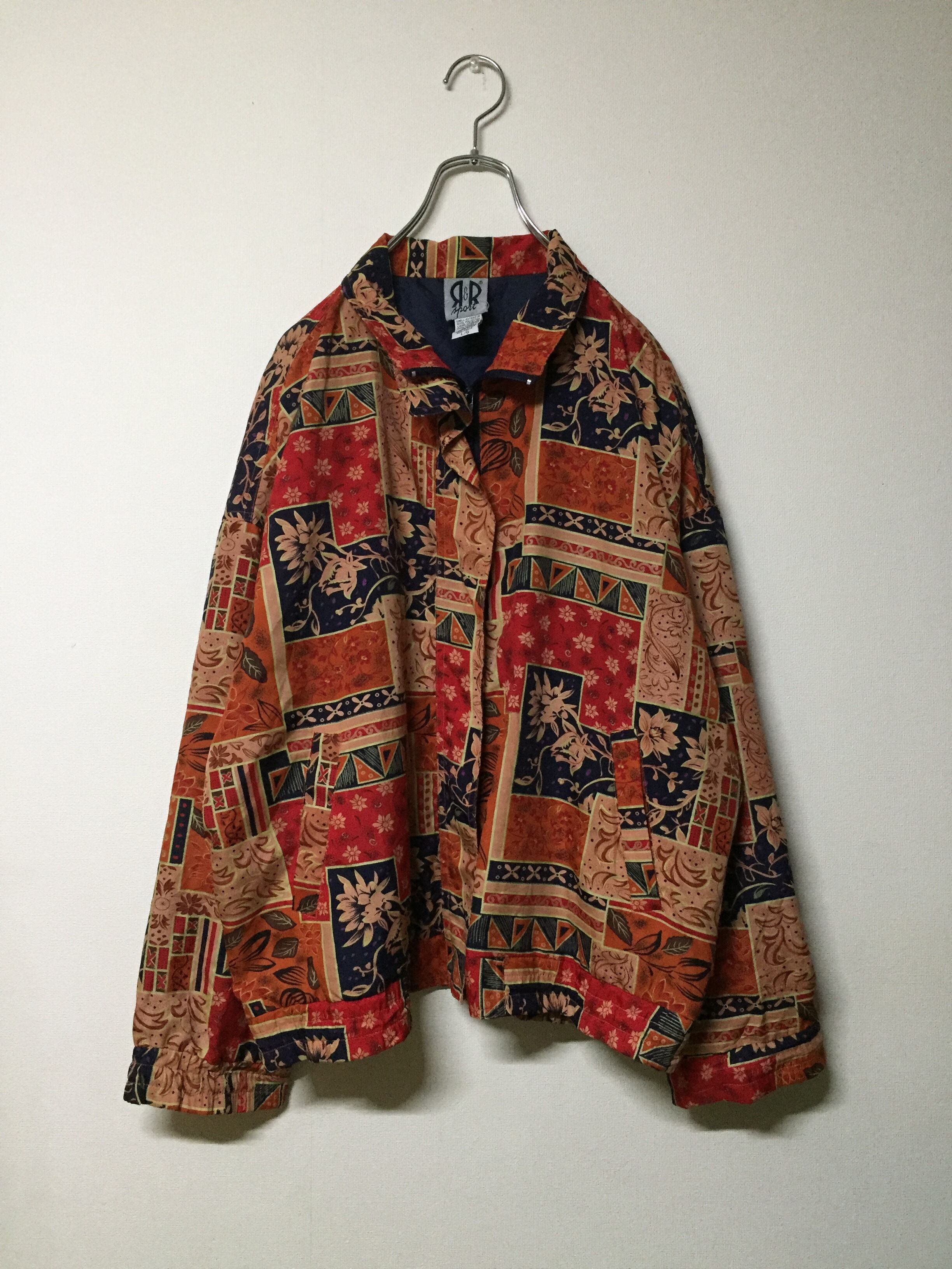 総柄 デザインブルゾン アート風 花柄 | 古着屋 KafuCa