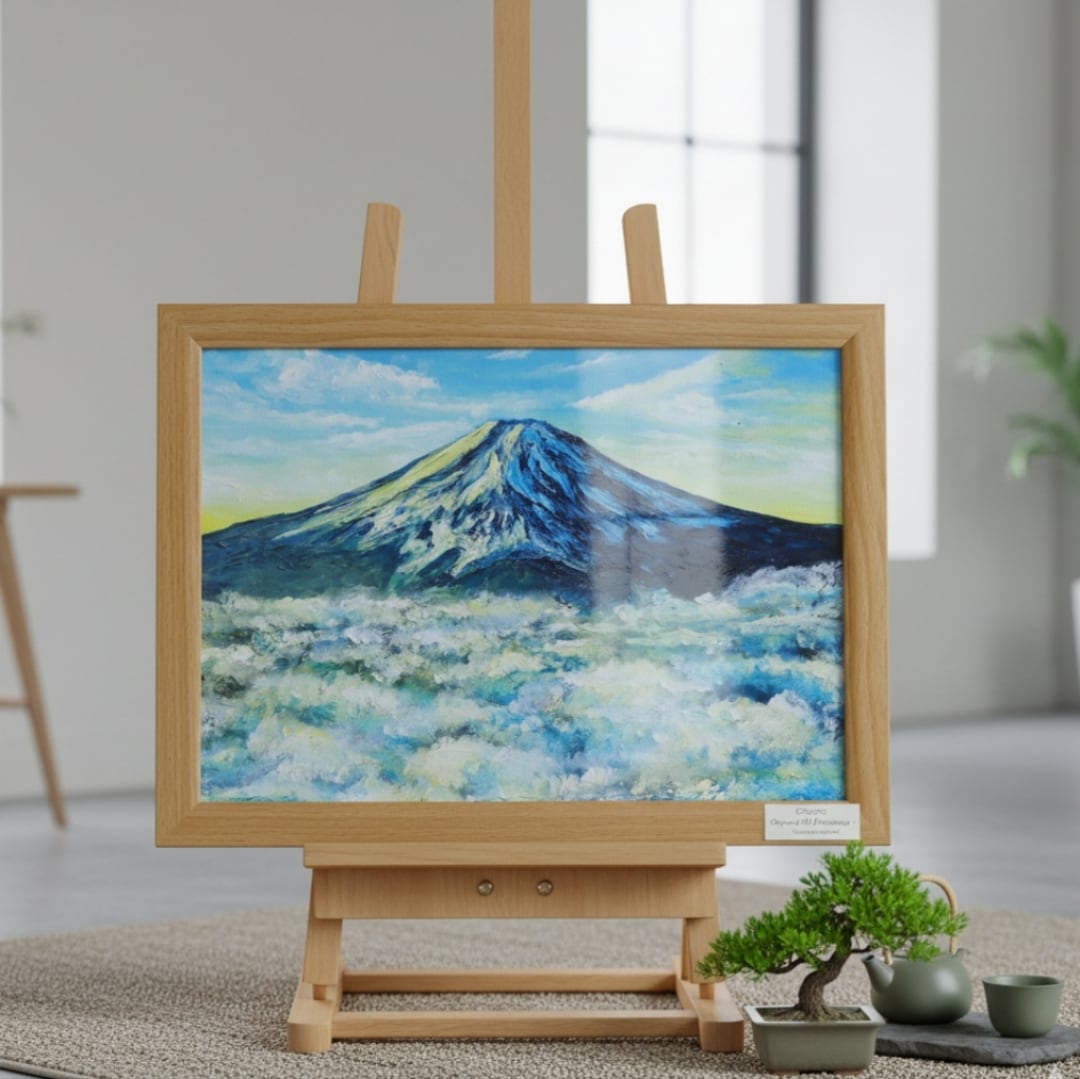 油絵 絵画 【ピンクの夕焼け】 | HIROSHI1990