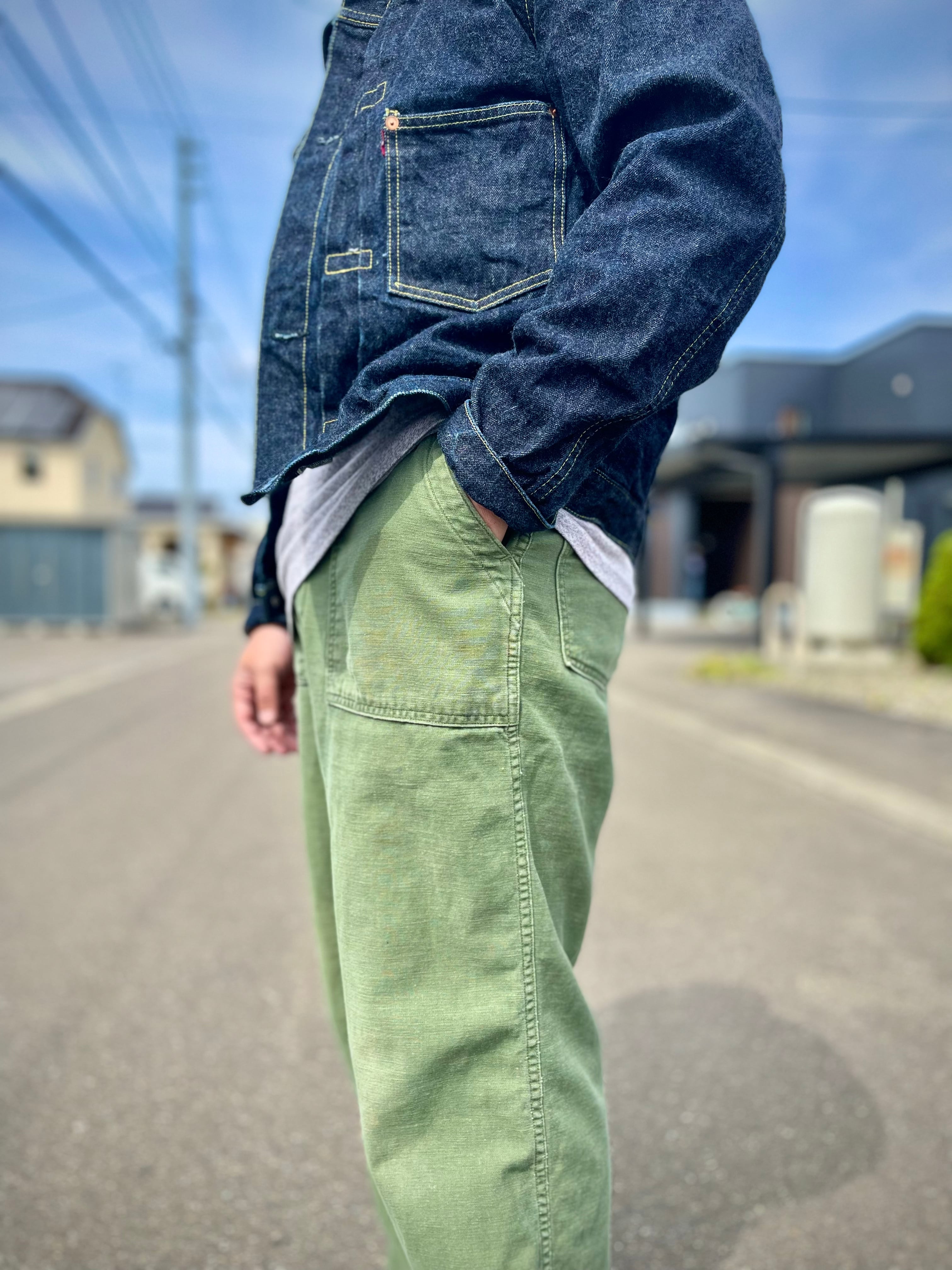 32×35】U.S.Army Utility Trousers OG-107 実物 米軍 ベイカーパンツ