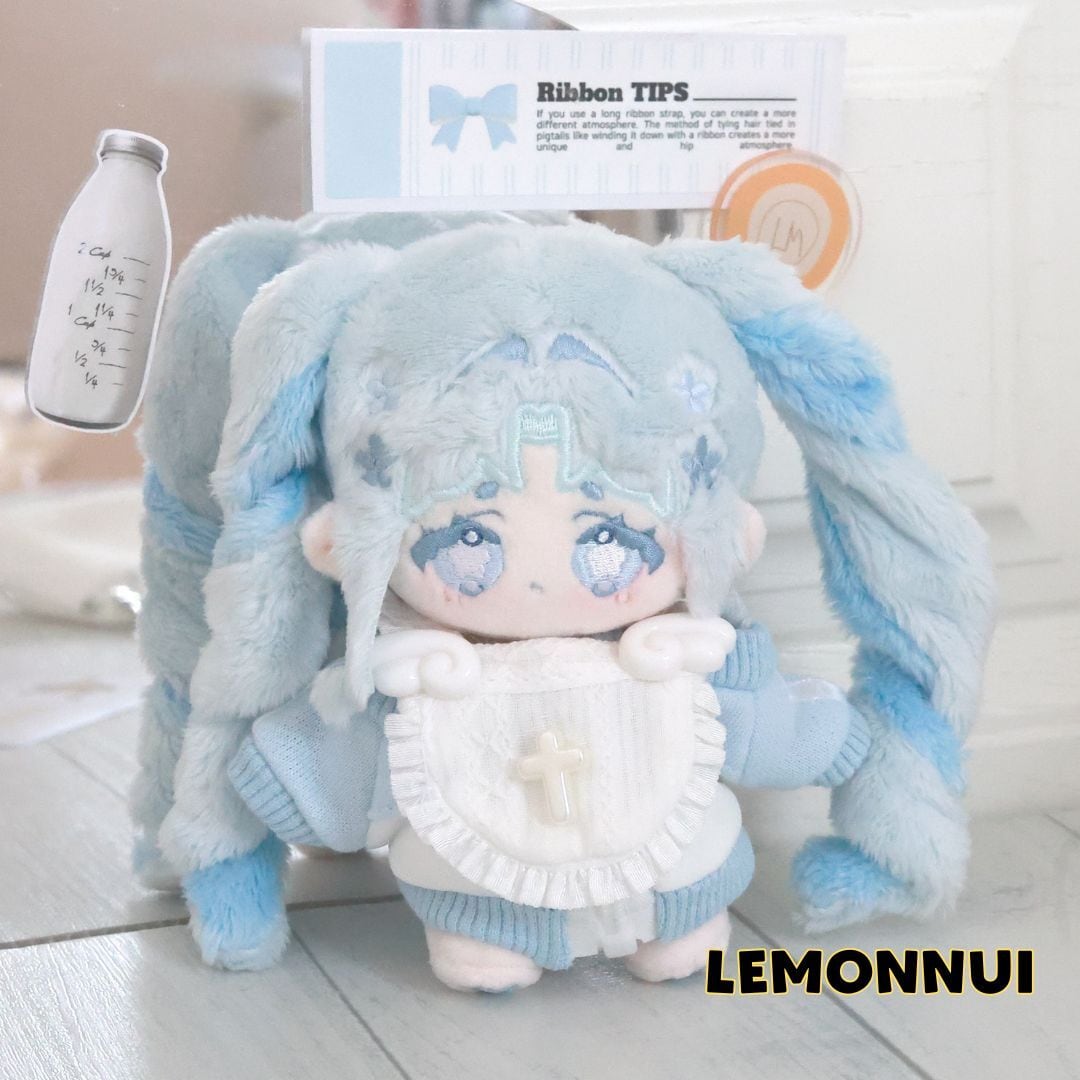 10cm ぬいぐるみ服 着せ替え 地雷系 無属性 水色 ちびぬい ぬい活 推し