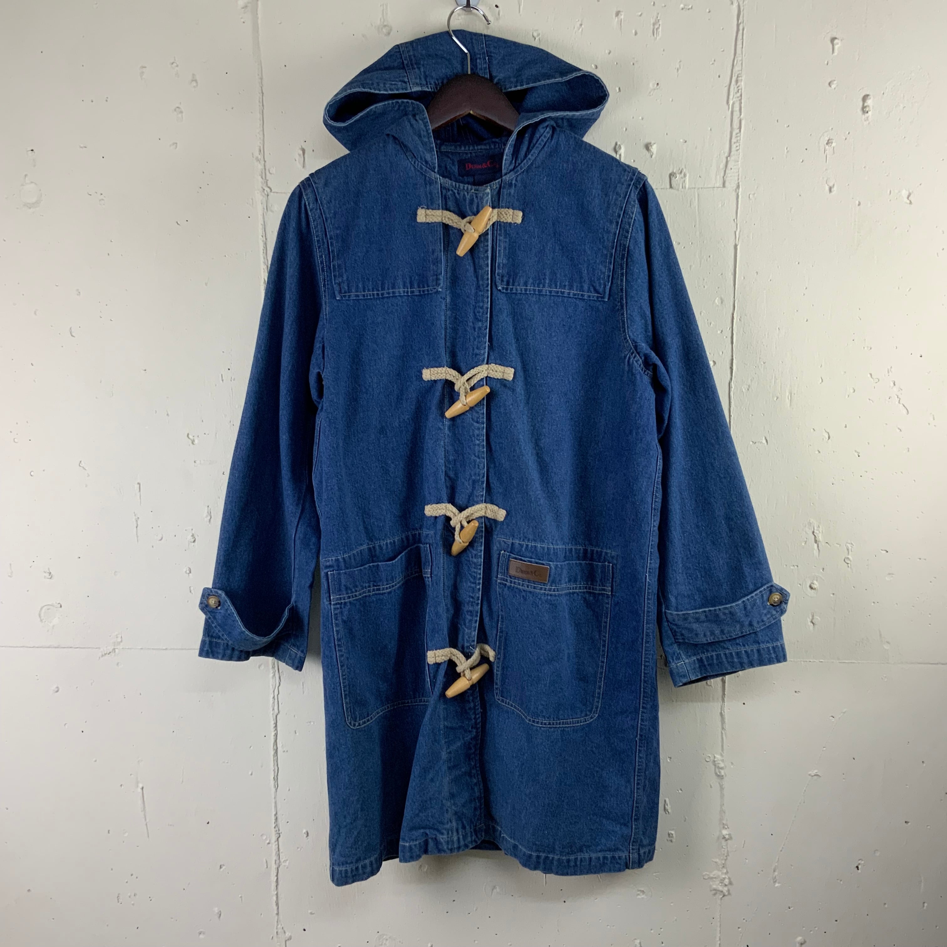 90年代 90s DENIM&Co. ライナー付 デニム ダッフルコート M 古着