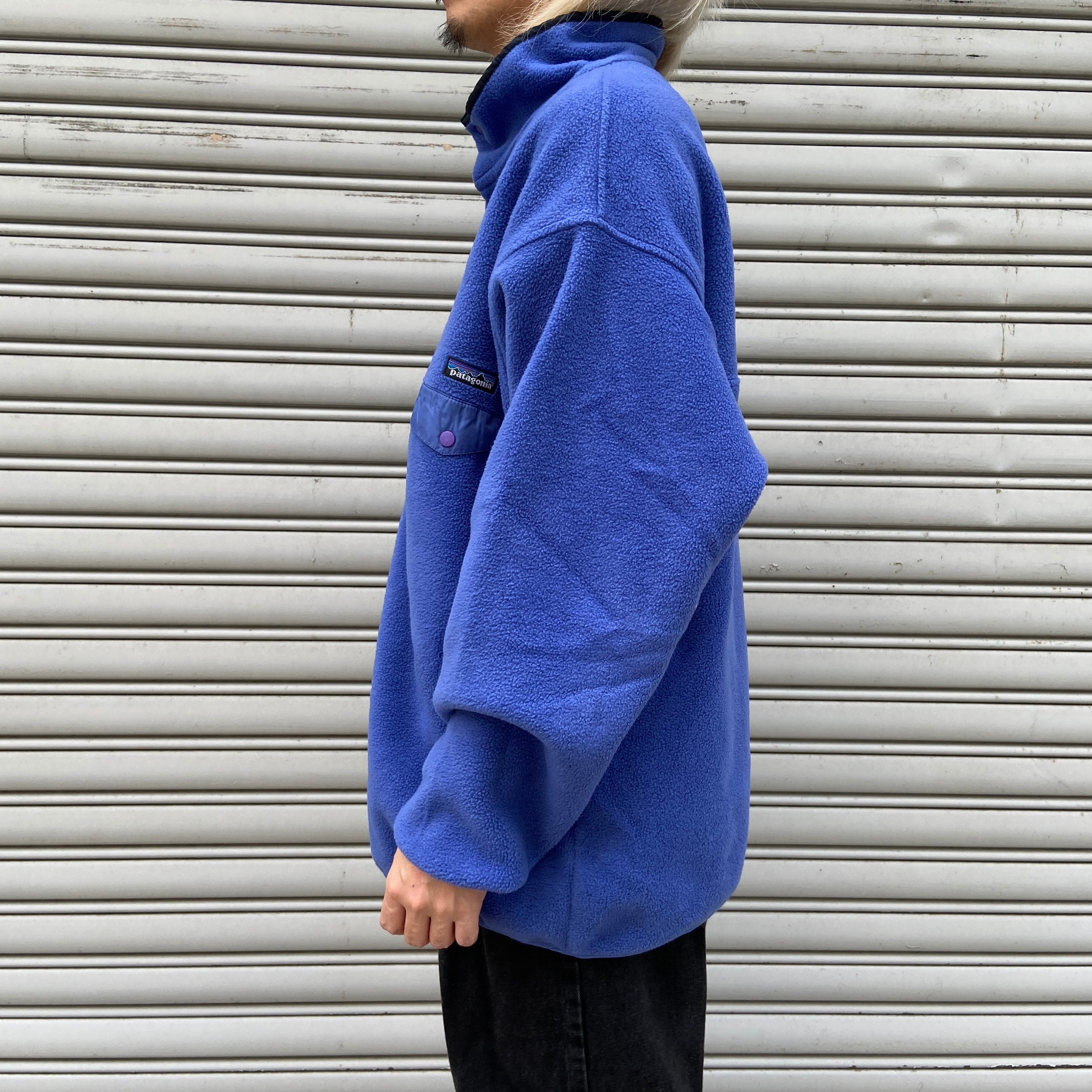 90s USA製 patagonia スナップT シンチラフリース ブルー XL | 古着屋 Uan