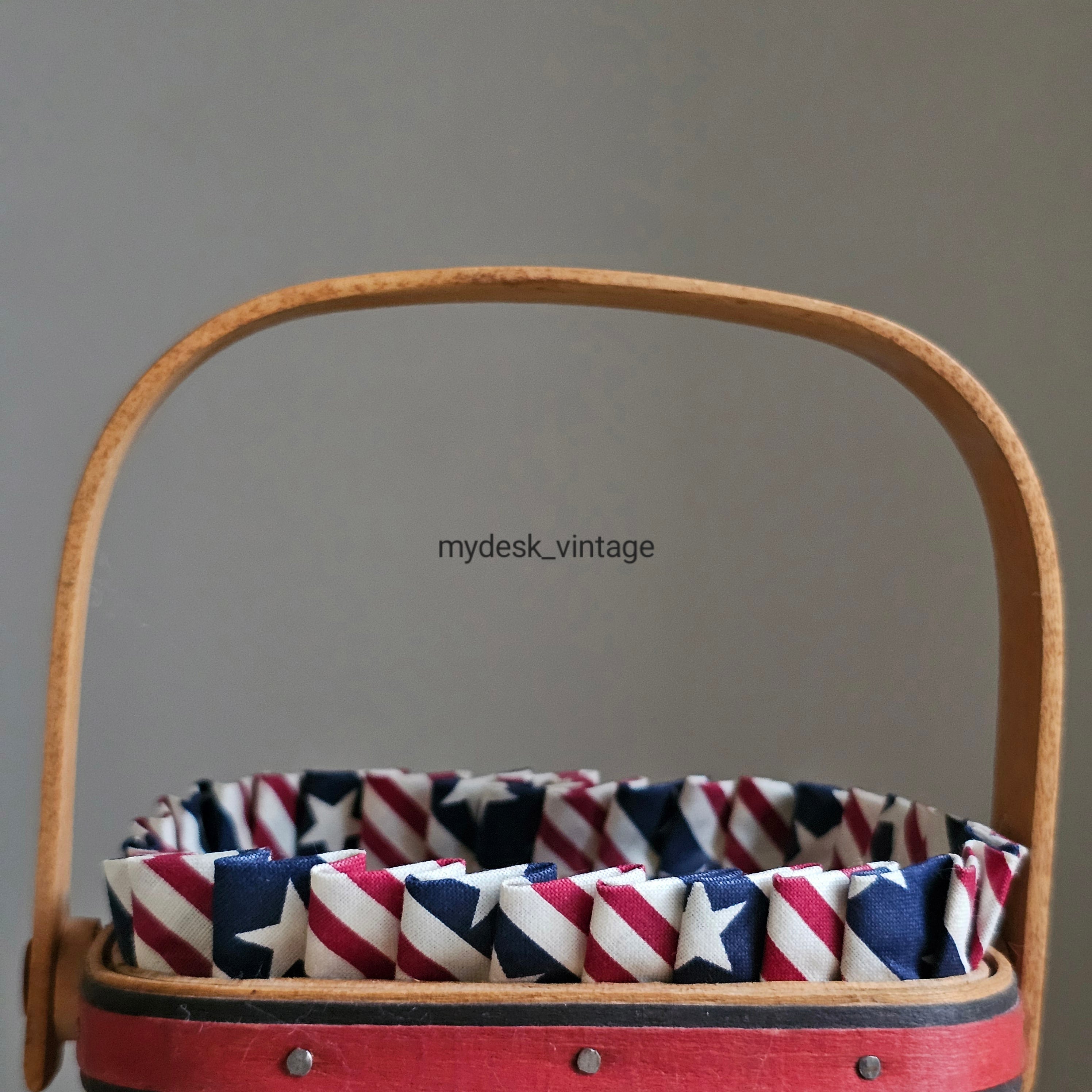 ビンテージ ハンドメイド ロンガバーガー バスケット Vintage Handmade