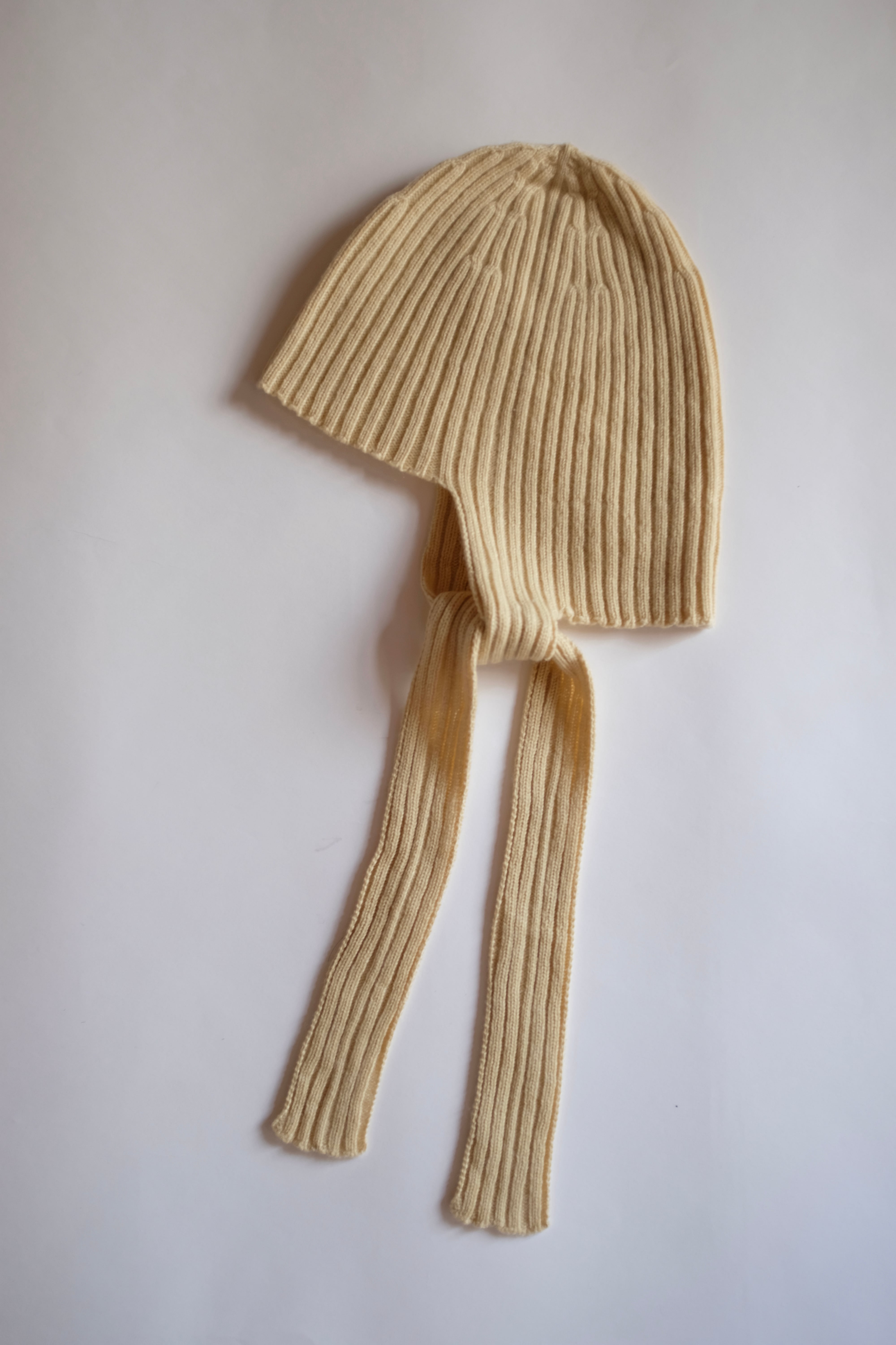 babaco] Cashmere Ribbed Knit Cap / Cream | YES-姫路の美容院と服の