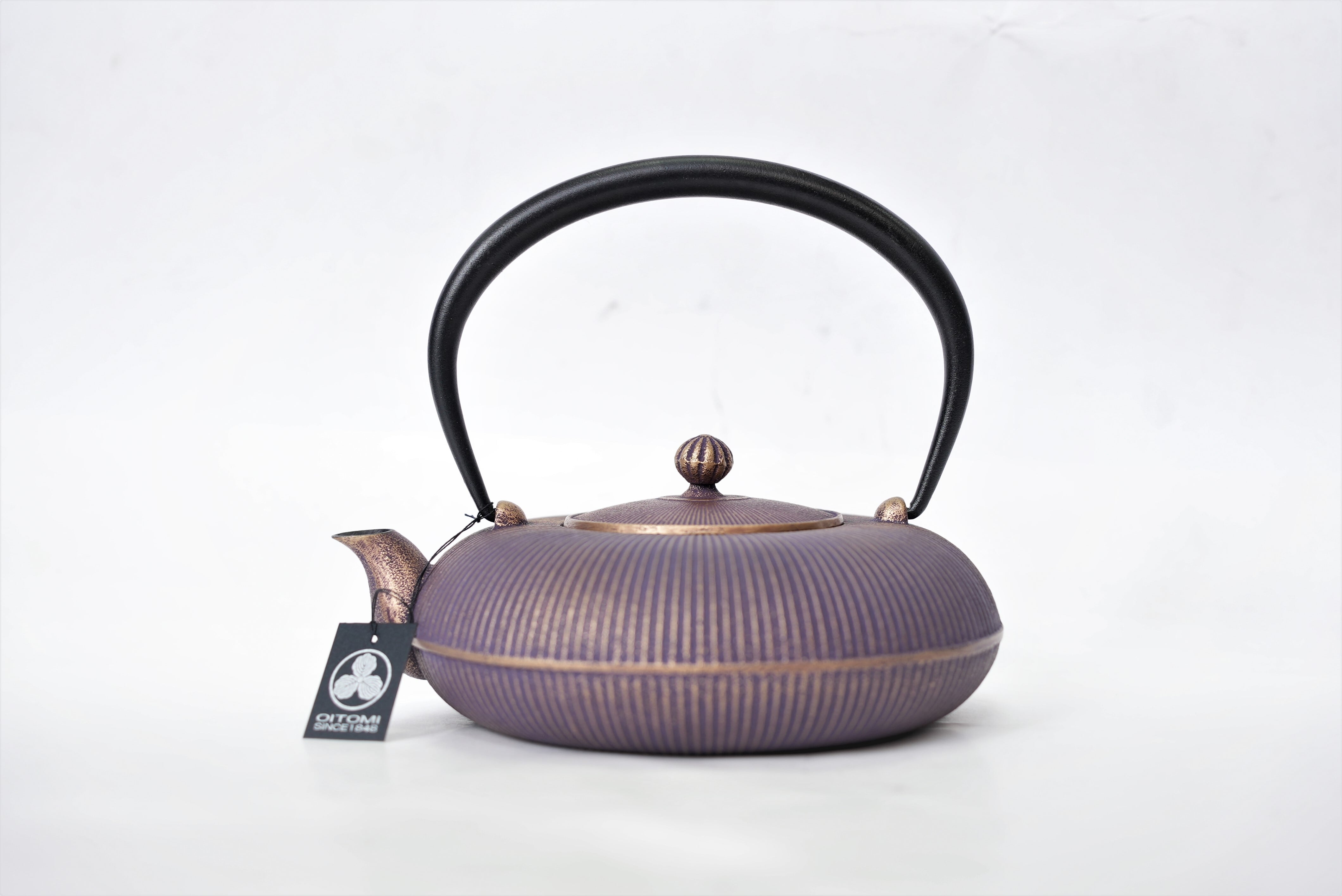 受注生産品)南部鉄器 鉄瓶 立目 紫金 0.8L | 1848年創業 南部鉄器工房