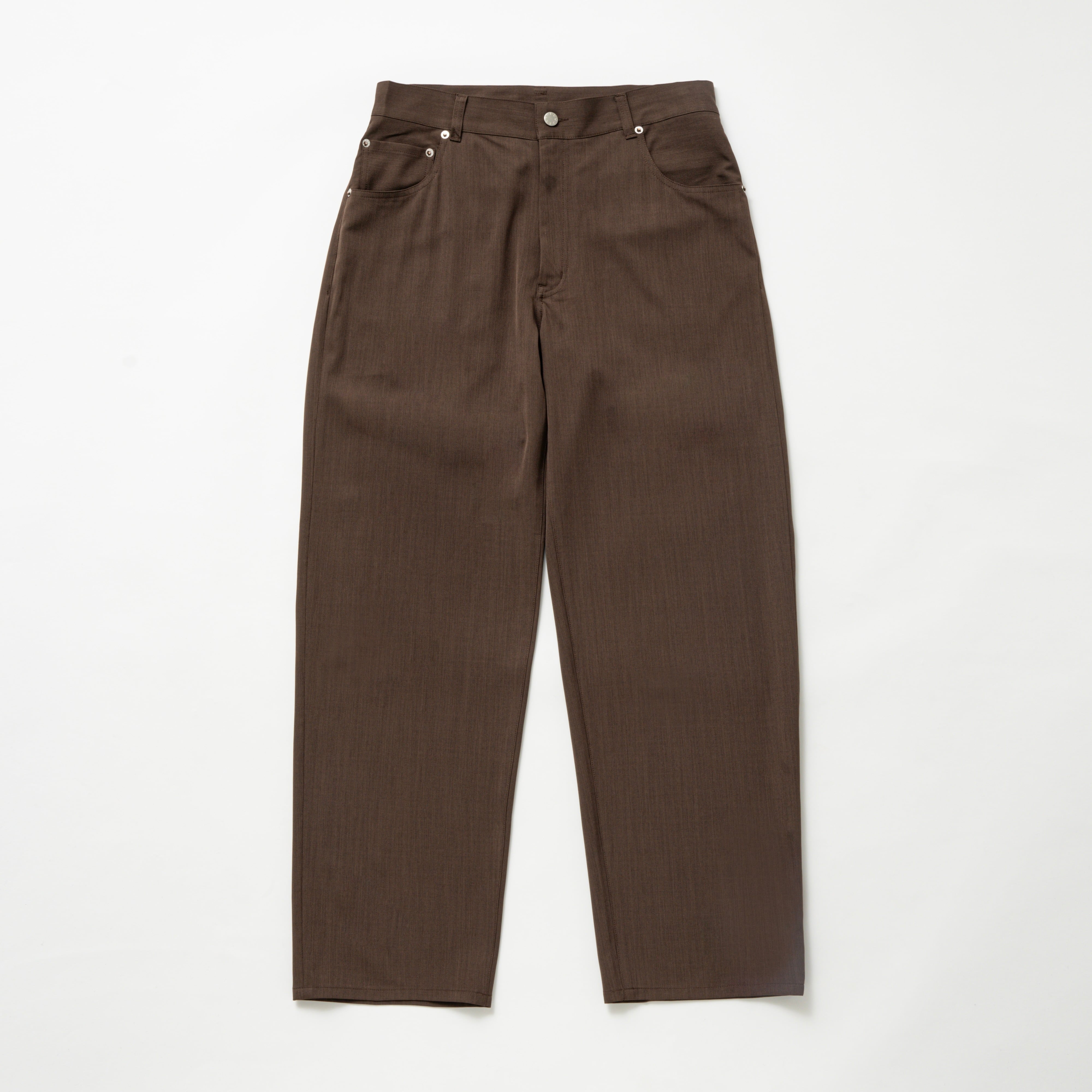 Polyester straight slacks（BROWN） | TTTMSW