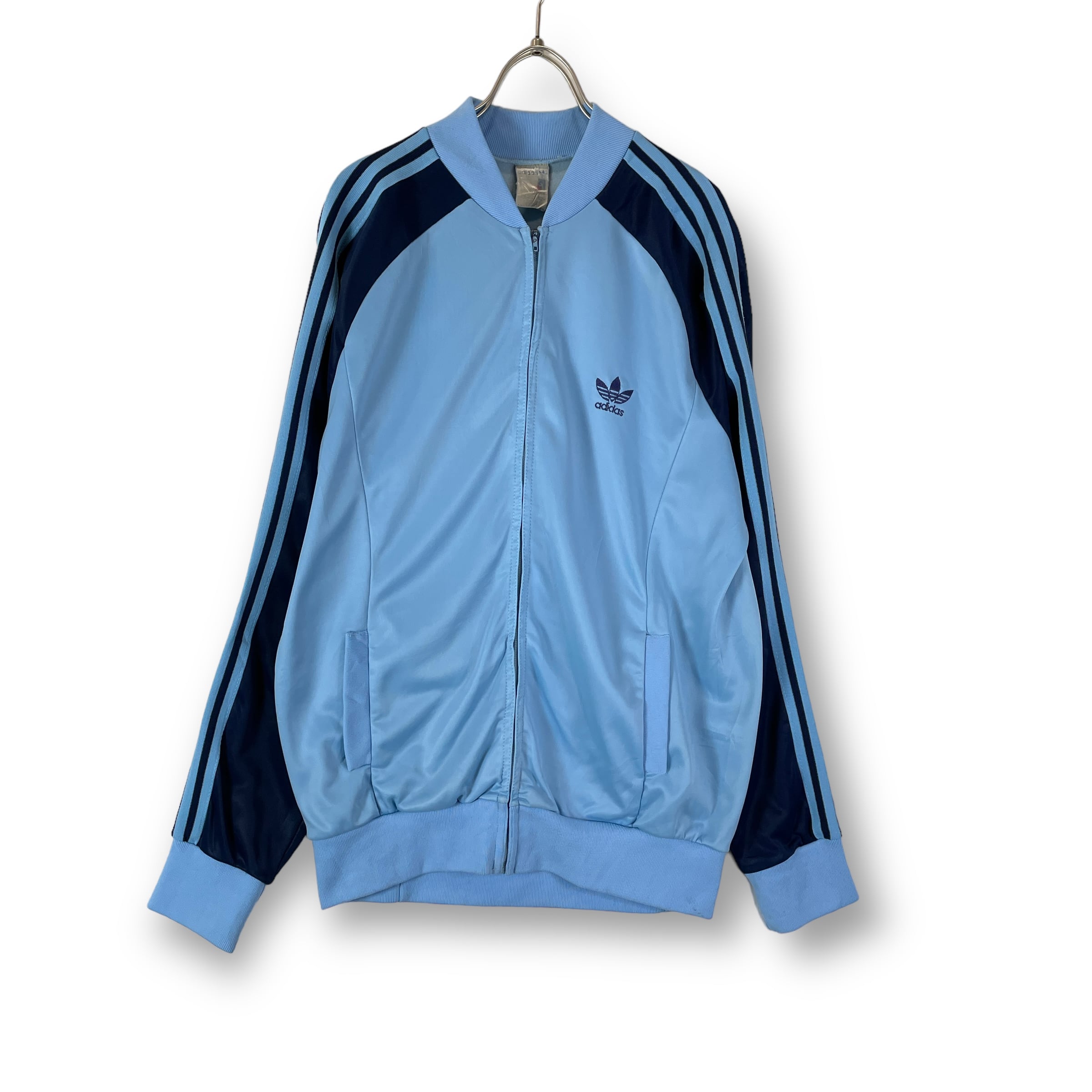 超希少】70s adidas トラックジャケット ライトブルー トレフォイル