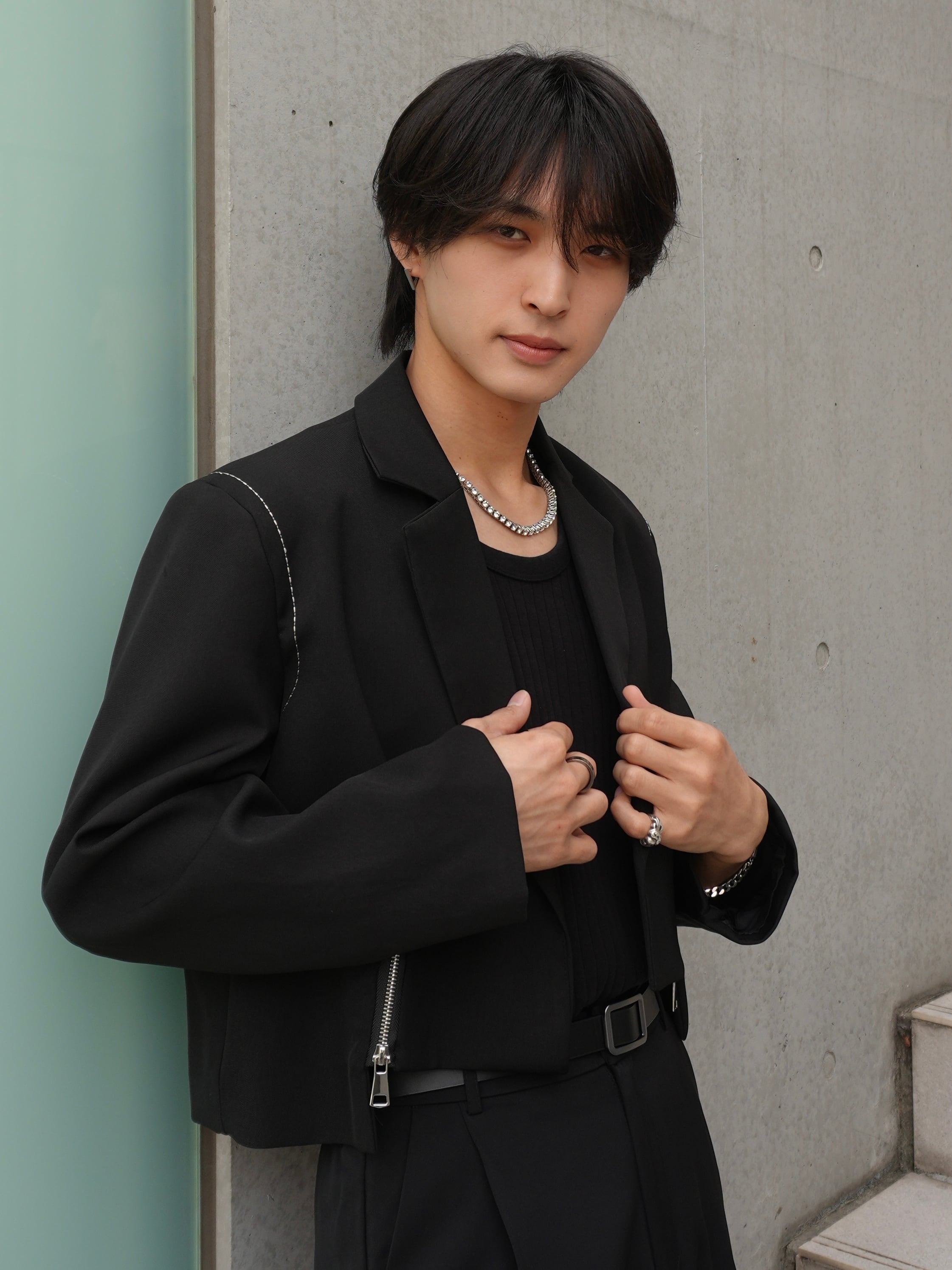 ALUDE SELECT】short zipper jacket(2color) | 【ALUDE】韓国メンズ