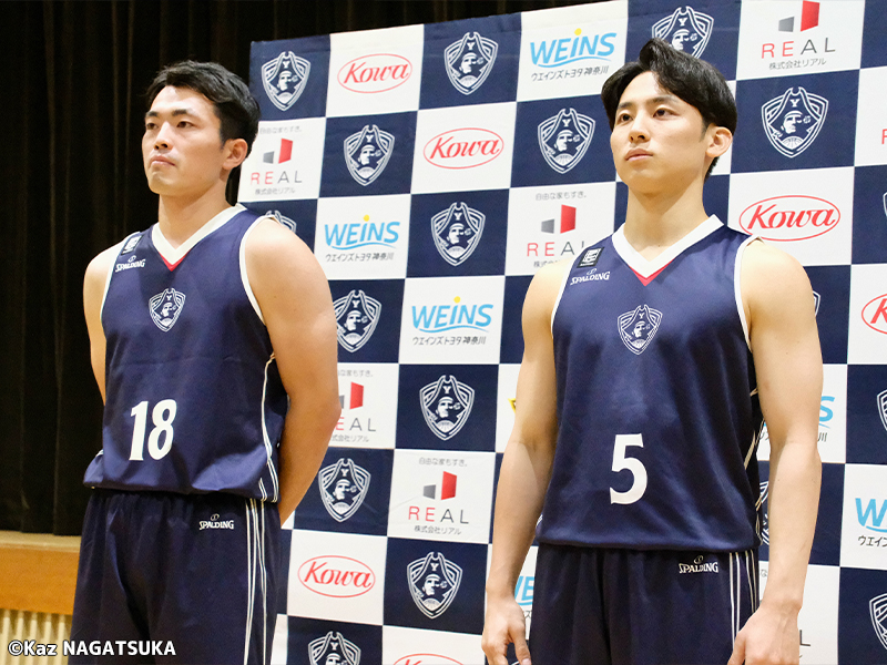 横浜BCが新体制発表会見で新ユニやスローガンを披露…河村勇輝