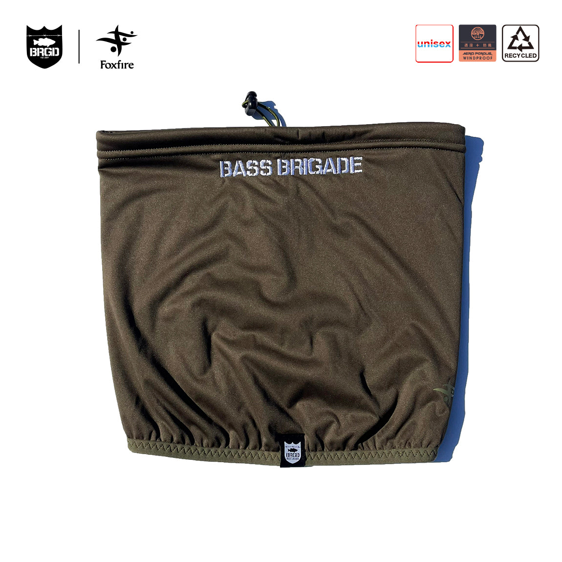 Foxfire × BASS BRIGADE OCTA NECK WARMER - OLIVE