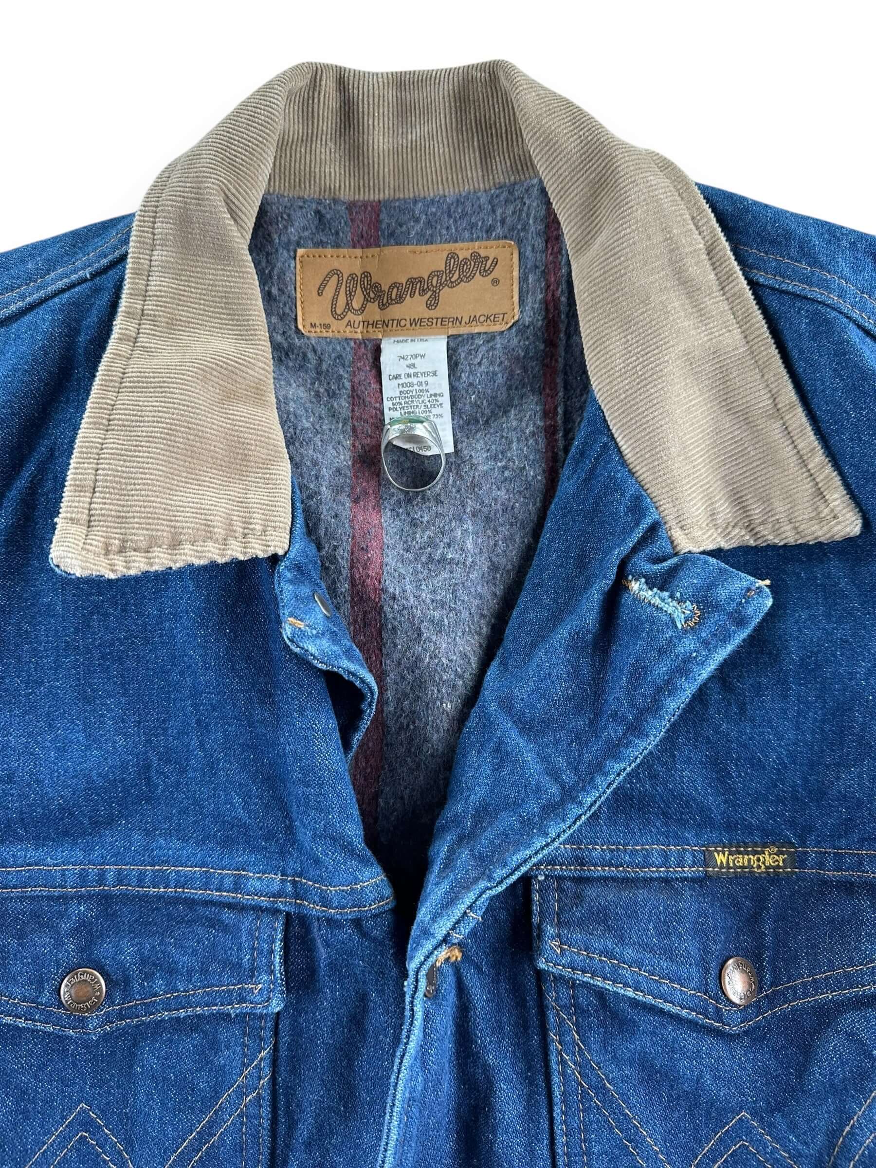 Vintage Wrangler Blanket-Lined M-159 Denim Jacket SZ 48L – The
