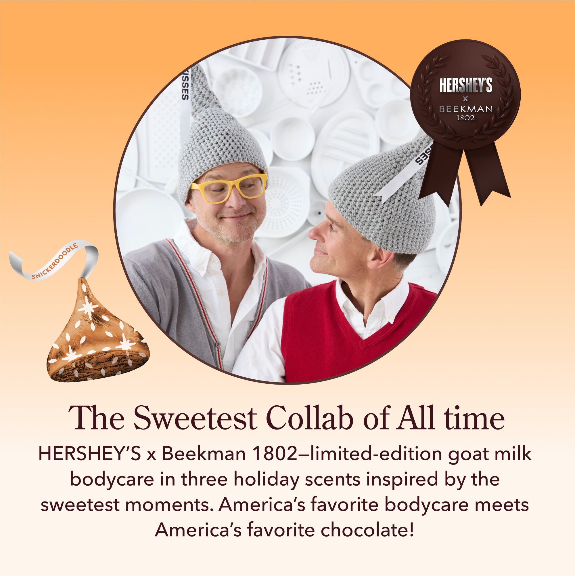 Limited-Edition Beekman 1802 x HERSHEY'S KISSES Snickerdoodle Hand Cre